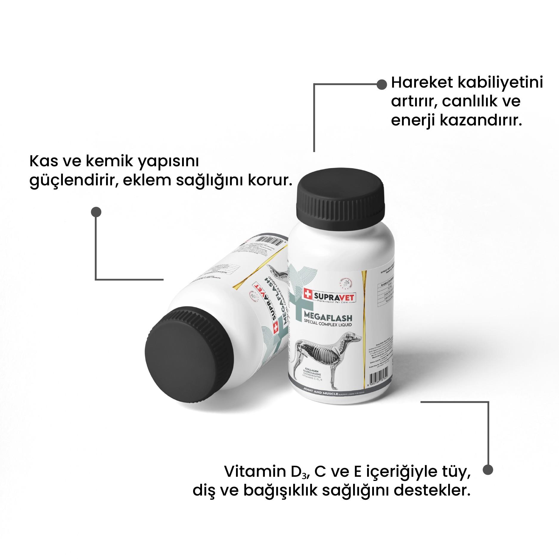Supravet Mega Flash Xxl Köpek Eklem ve Kas Geliştirici Likit 500 Ml