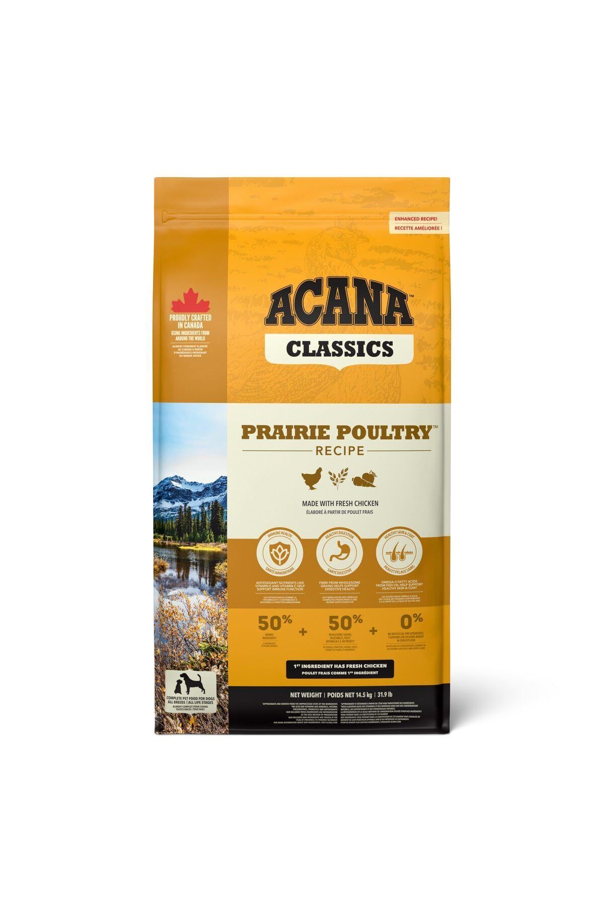 Acana Classics Prairie Poultry Tavuklu ve Hindili Düşük Tahıllı Köpek Maması 14,5 Kg