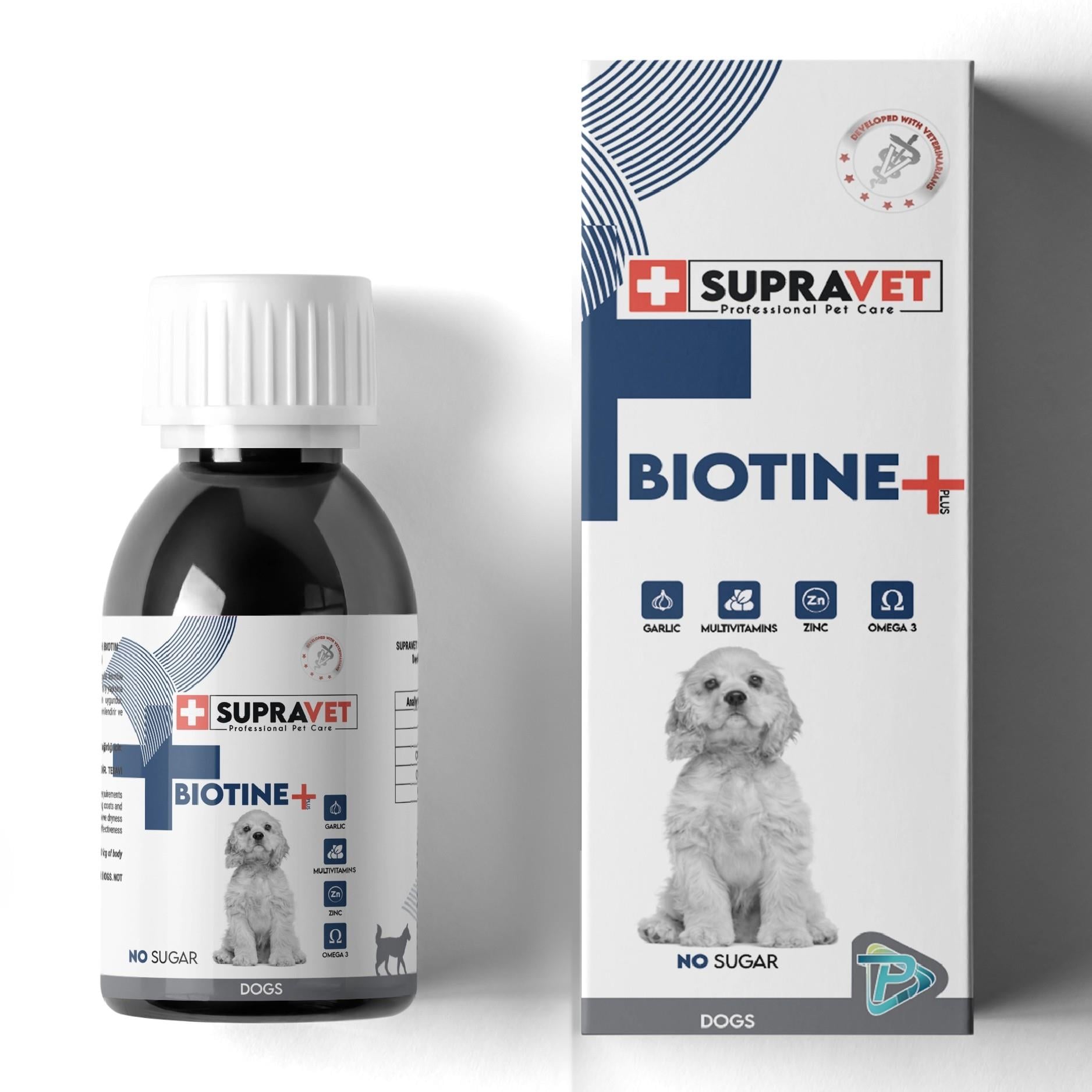 Supravet Biotine Köpek Deri ve Tüy Sağlığı İçin Damla 100 ml