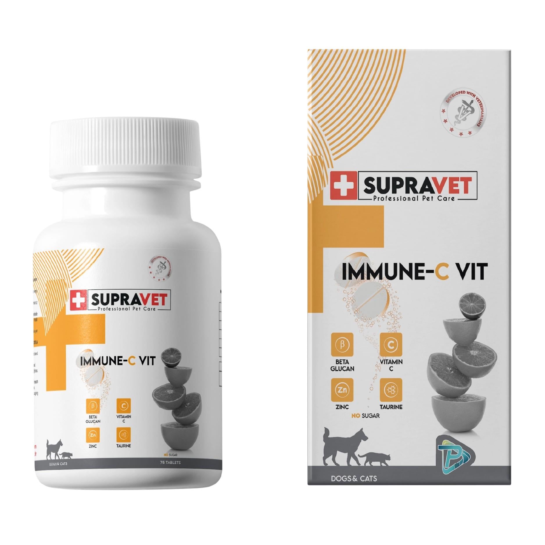 Supravet Immune Kedi ve Köpek için Bağışıklık Sistemi Güçlendirici 75 Tablet