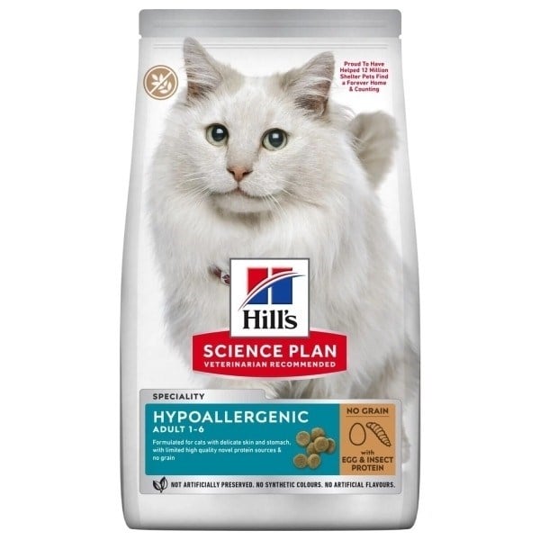 Hill's Hipoalerjenik Yumurta ve Böcek Proteinli Tahılsız Yetişkin Kedi Maması 7kg