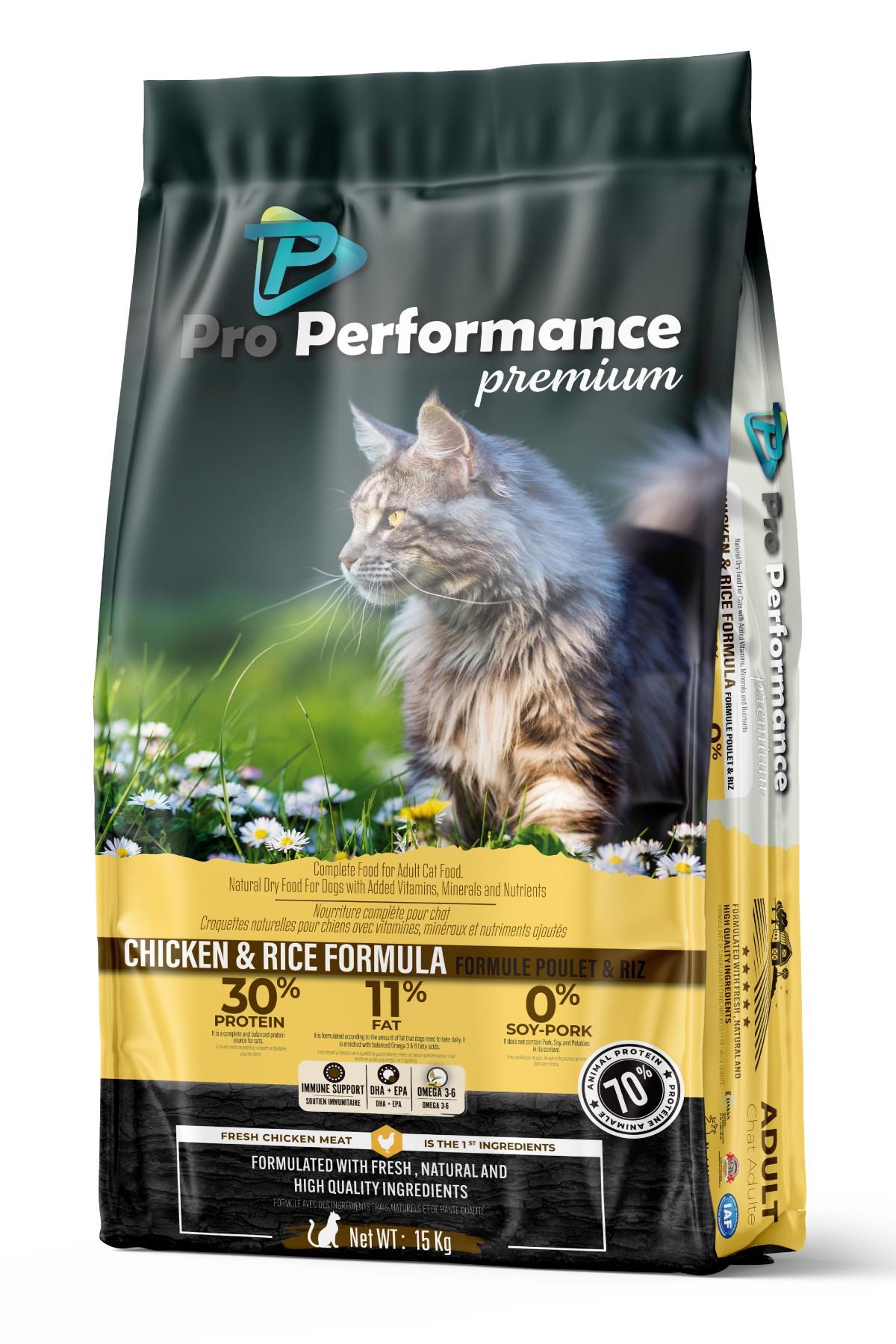 Pro Performance Premium Tavuk ve Pirinçli Yetişkin Kedi Maması 15kg