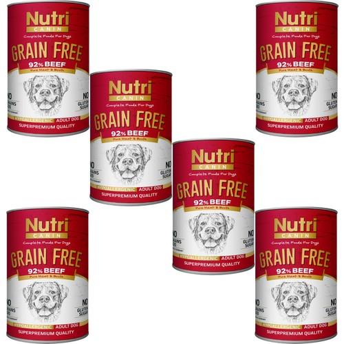 Canın Tahılsız Sığır Etli Yaş Köpek Maması 400 Gr X 6 Adet