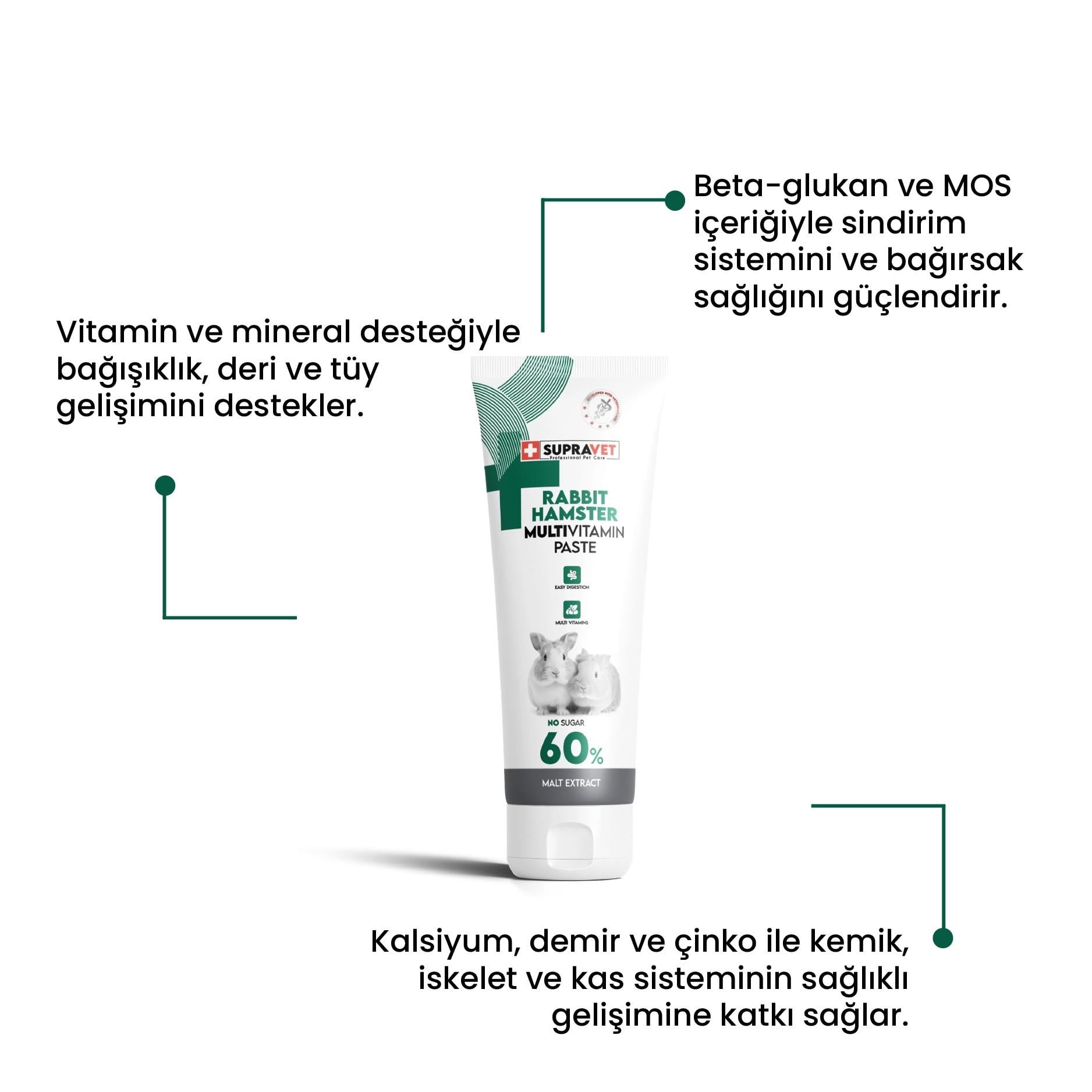 Supravet Kemirgen için Multi Vitamin Malt Paste 100 Gr