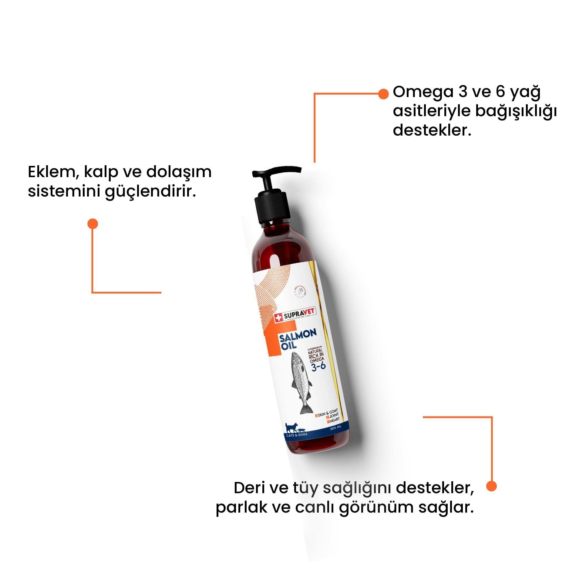 Supravet Kedi Ve Köpekler Için Somon Yağı 200ml (TÜY SAĞLIĞI VE İŞTAH AÇMA DESTEĞİ)