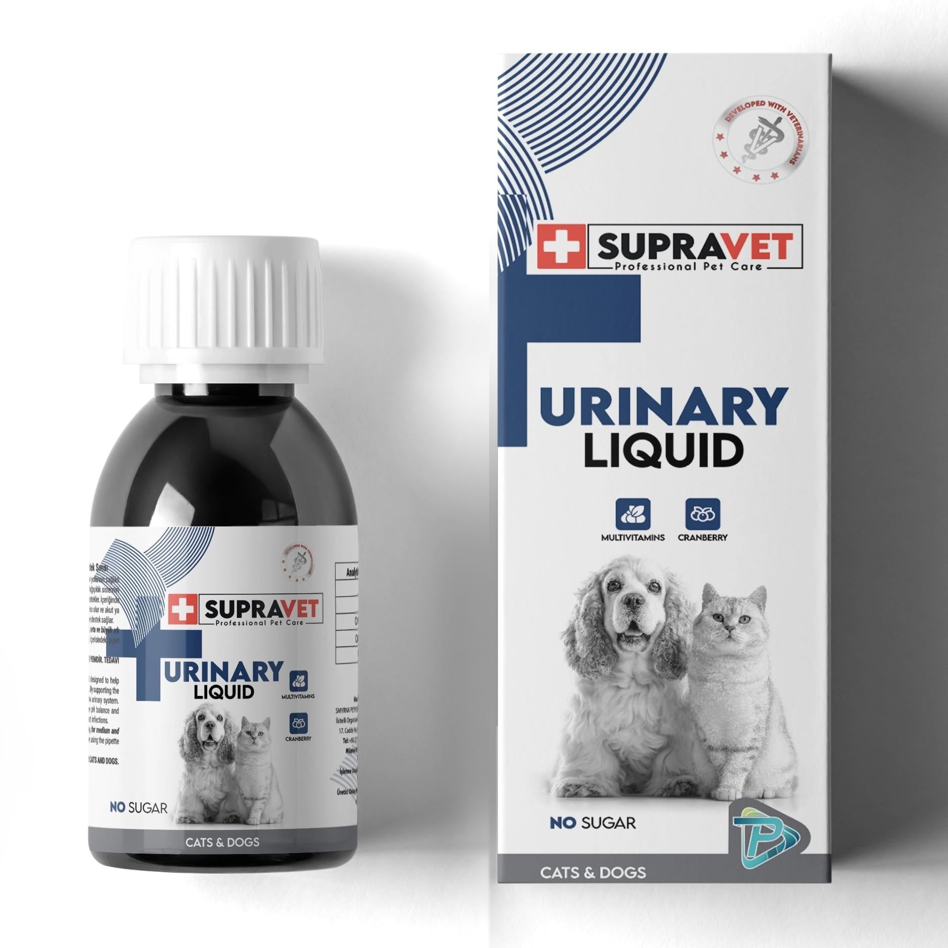 Supravet Urinary Kedi ve Köpek İçin İdrar Sağlığı Sistem Destekleyici Sıvı Damla 100ml