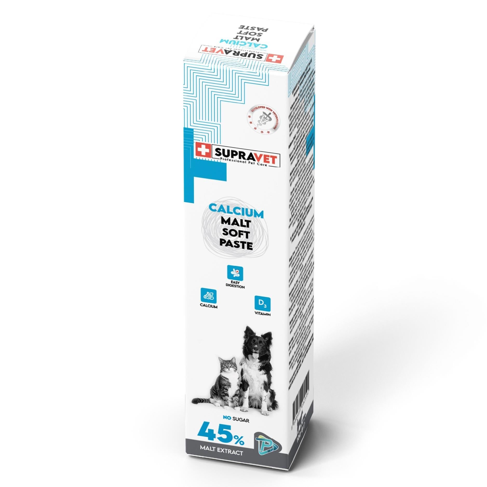 Supravet Kedi ve Köpekler İçin Kalsiyum Malt Paste 100gr