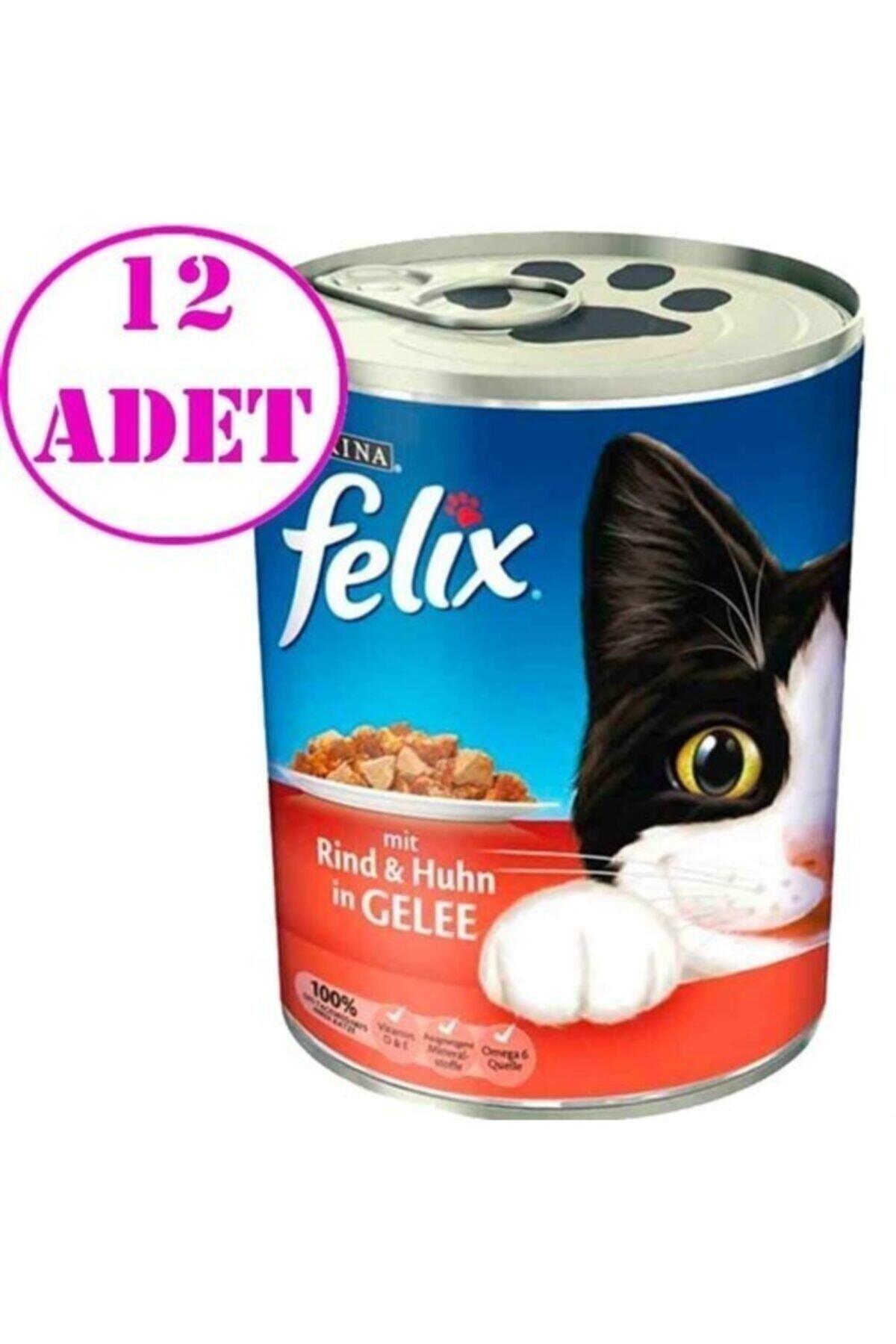 Felix Sığır Etli Kedi Konservesi 400 Gr 12 Li Set