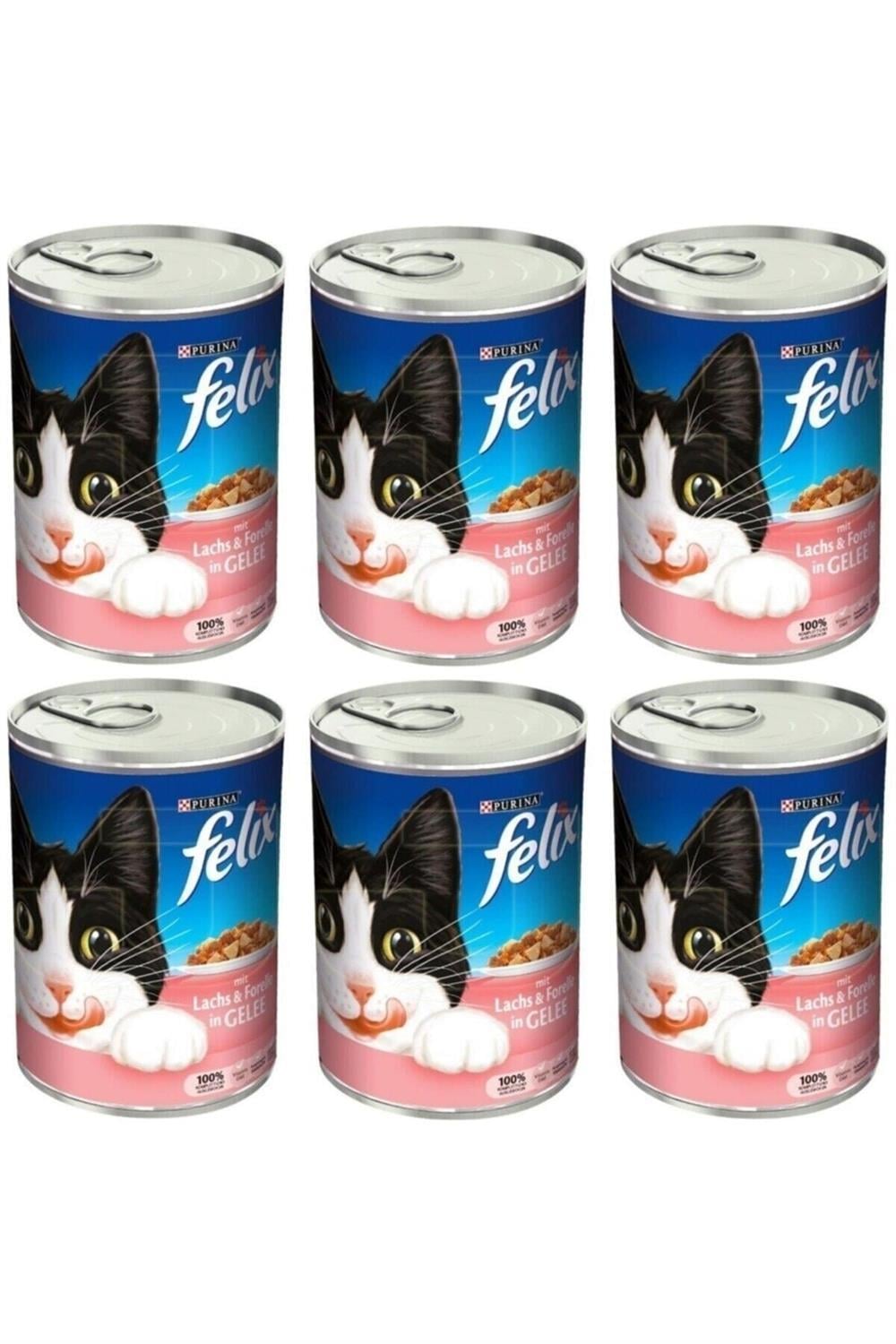 Felix Somonlu Ve Alabalıklı Konserve Yetişkin Kedi Maması 6 X 400 gr
