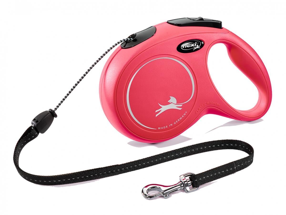 Flexi New Classic Otomatik İp Köpek Gezdirme Kayışı 8m (Kırmızı) [M]