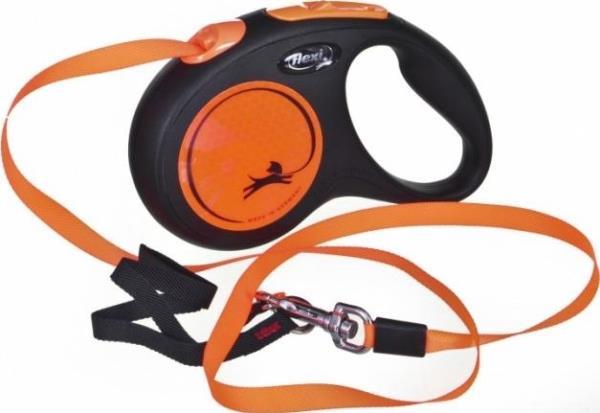 Flexi New Neon S Beden Turuncu 5MT Şerit Tasma