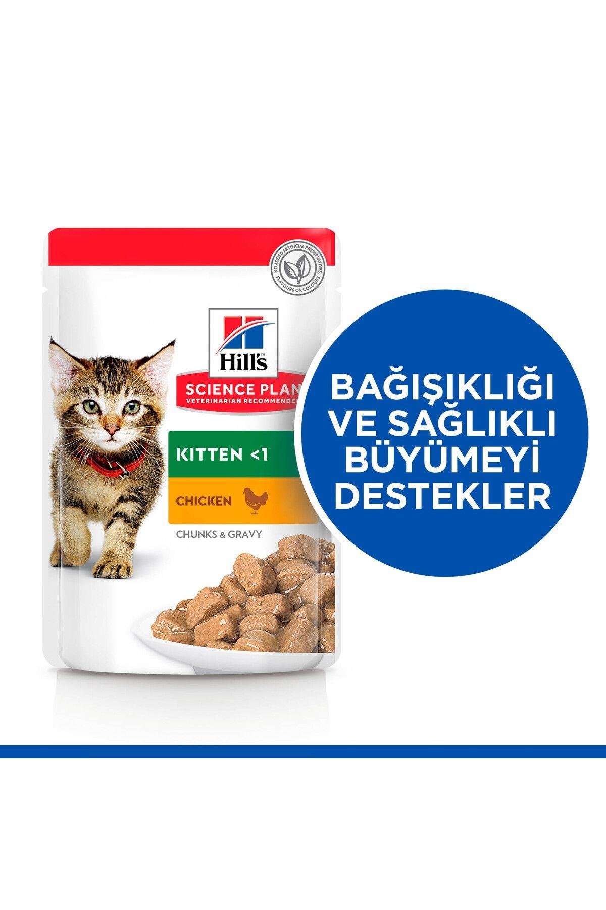 Hill's Pouch Tavuklu Yavru Kedi Konservesi 85gr x 12 ADET