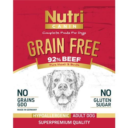 Nutri Canin Sığır Etli %92 Tahılsız 400GR Adult Nutri Canin Yaş Köpek