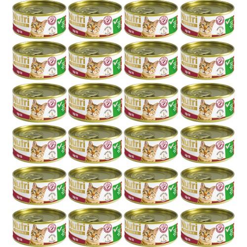 Nutri Feline Tahılsız Sığır Etli Kedi Konservesi 85 gr - 24 Adet