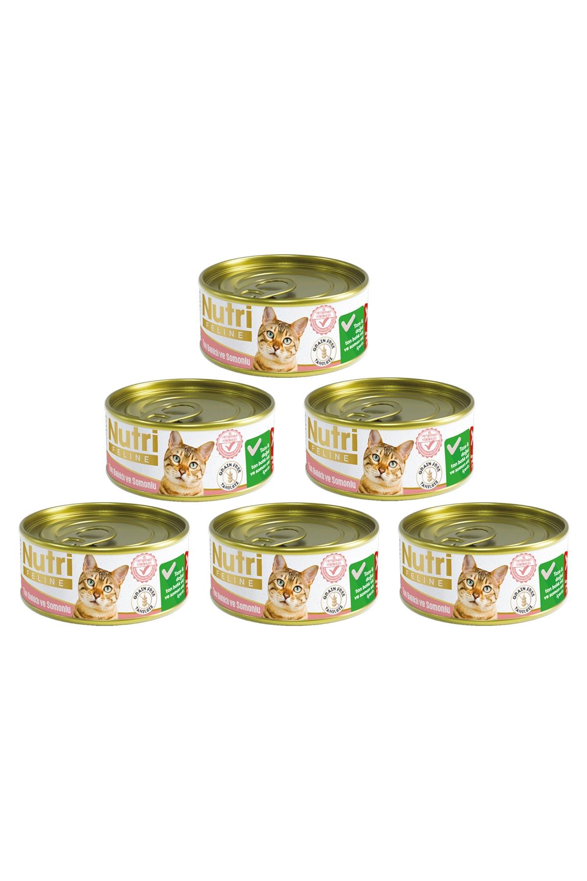 Nutri Feline Tahılsız Ton Balıklı & Somonlu Kedi Konservesi 85 gr - 6 Adet
