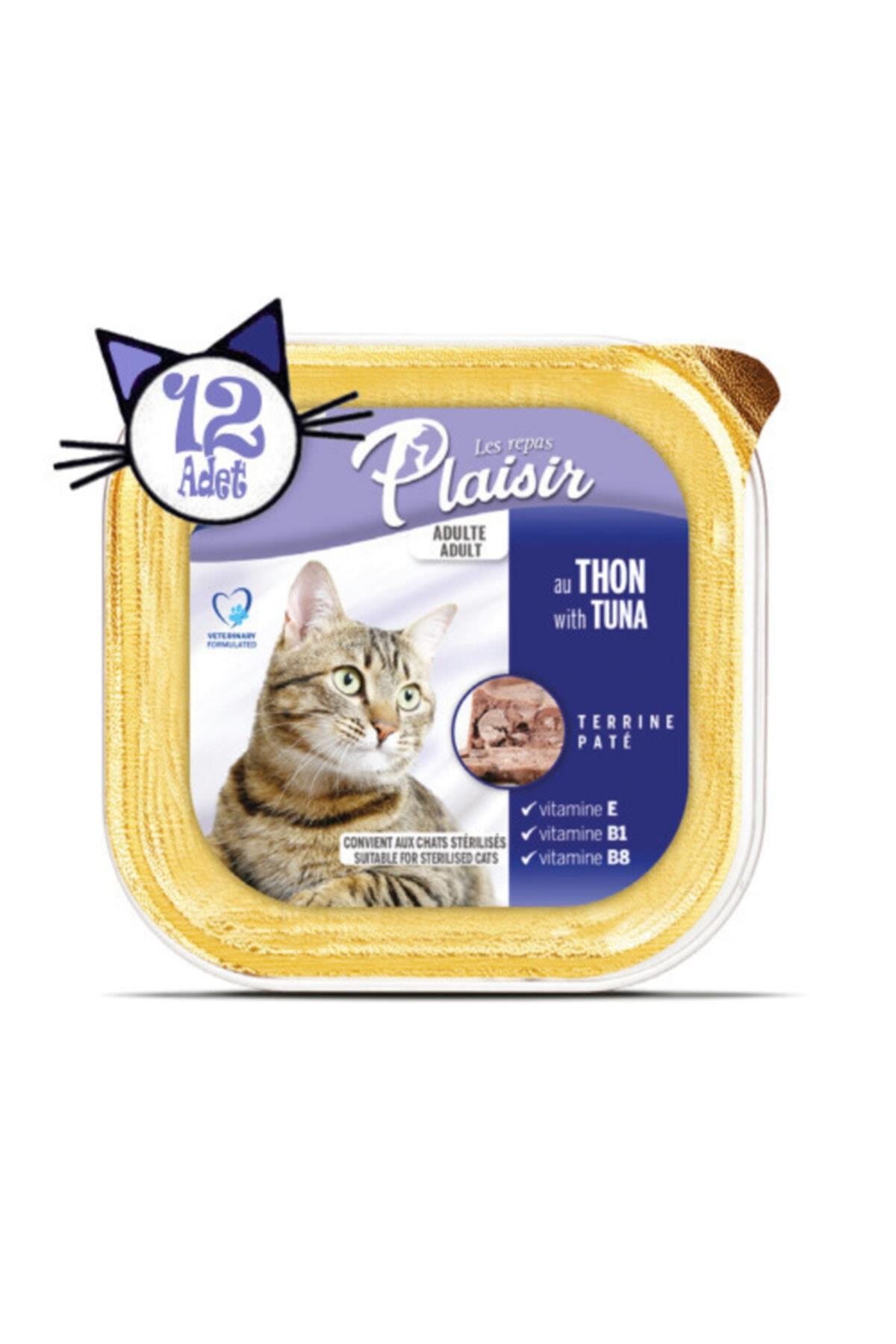 Plaisir Pate Tuna Balık Etli 100GR Plaisir Yaş Kedi Maması 12 Adet