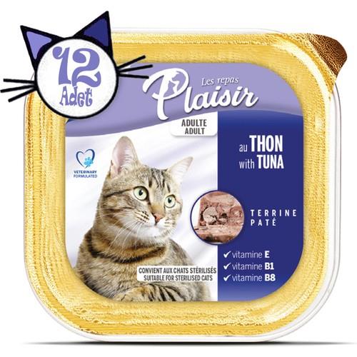 Plaisir Pate Tuna Balık Etli 100GR Plaisir Yaş Kedi Maması 12 Adet