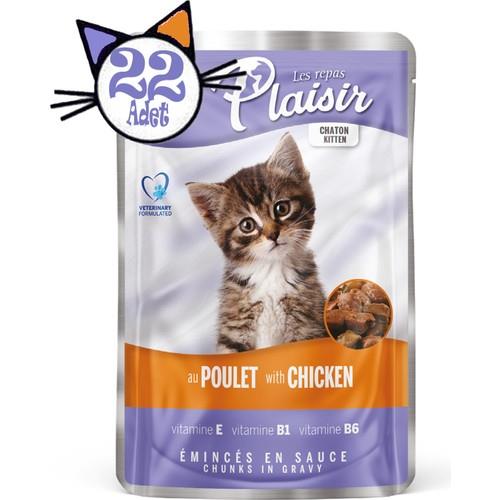 Plaisir  Plaisir  Pouch Kitten 100GR Yaş Kedi Maması  22 Adet