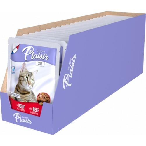 Plaisir Sığır Etli Hindili Pouch Kedi Konservesi 100 gr