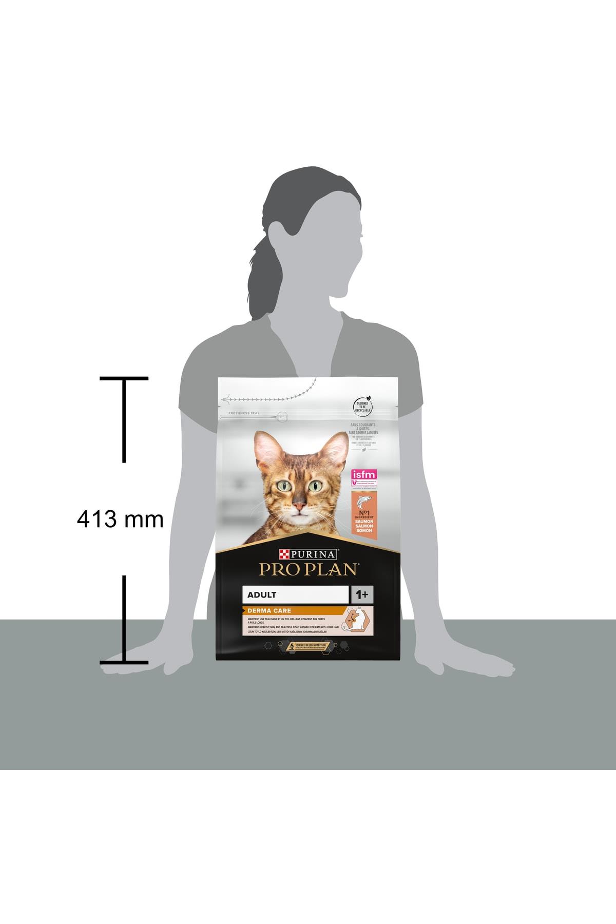 Pro Plan Derma Plus 3 kg (Elegant Adult) Tüy Yumağı Kontrolü Somonlu Kedi Maması