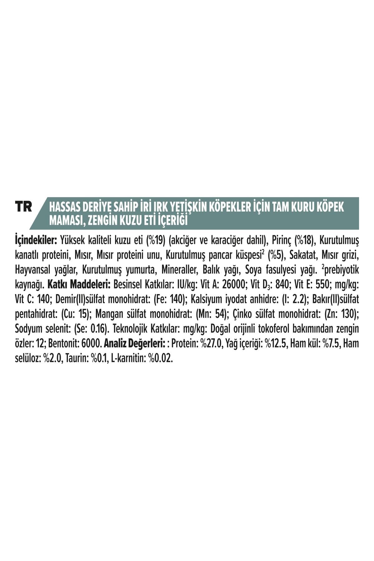 Pro Plan Kuzu Eti ve Pirinçli Büyük Irk Yetişkin Köpek Maması 14kg