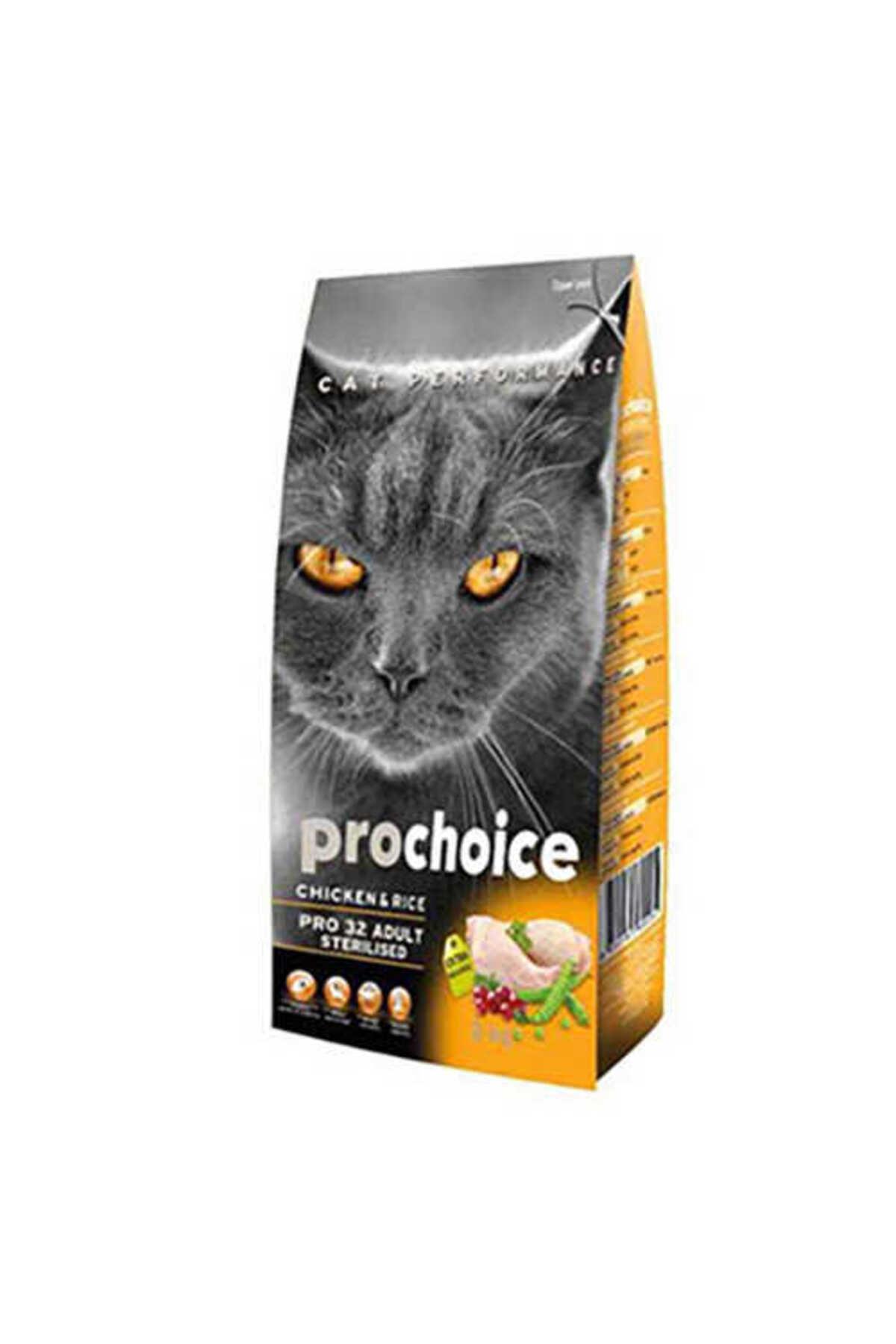 ProChoice 32 HypoAllergenic Tavuklu ve Pirinçli Düşük Tahıllı Kısırlaştırılmış Kedi Maması 2kg