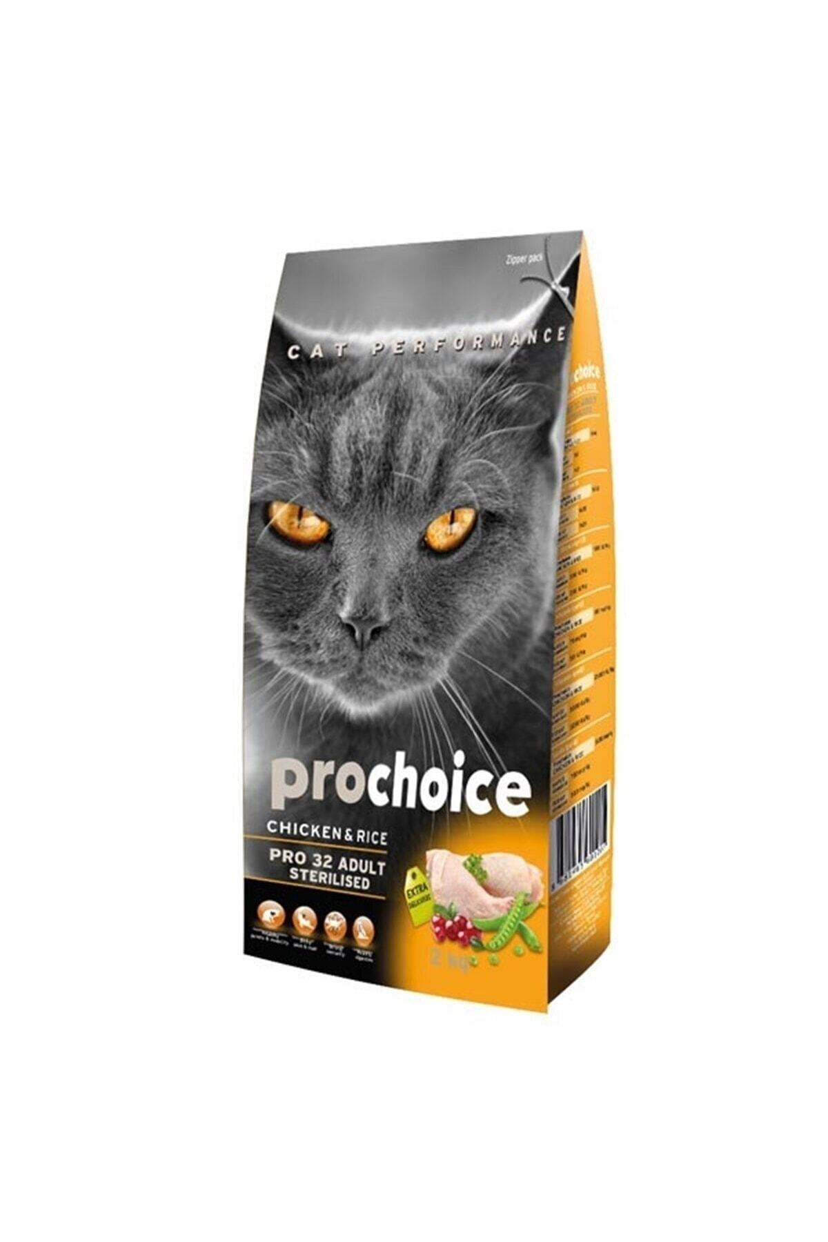 ProChoice 32 HypoAllergenic Tavuklu ve Pirinçli Düşük Tahıllı Kısırlaştırılmış Kedi Maması 2kg