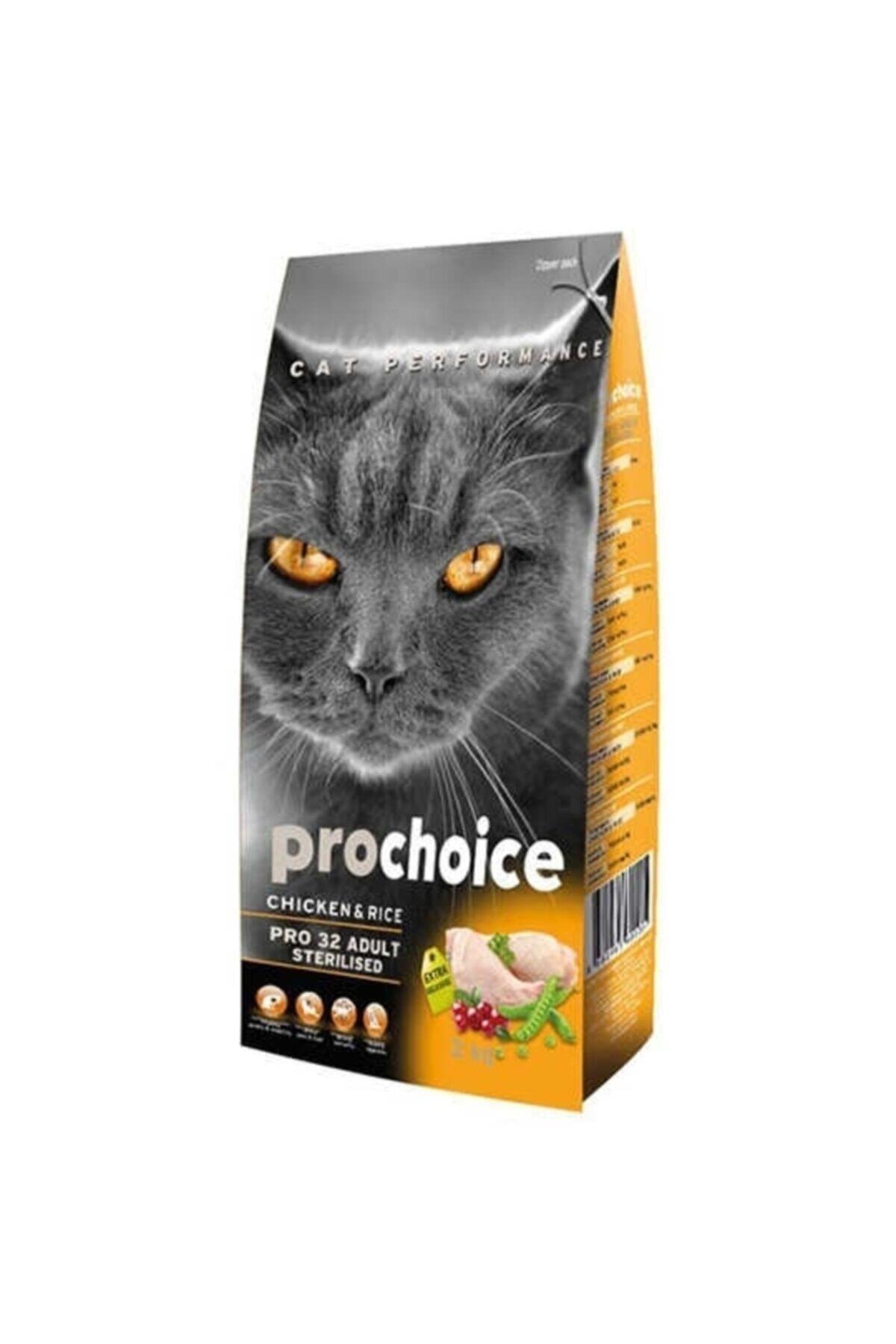ProChoice 32 HypoAllergenic Tavuklu ve Pirinçli Düşük Tahıllı Kısırlaştırılmış Kedi Maması 2kg