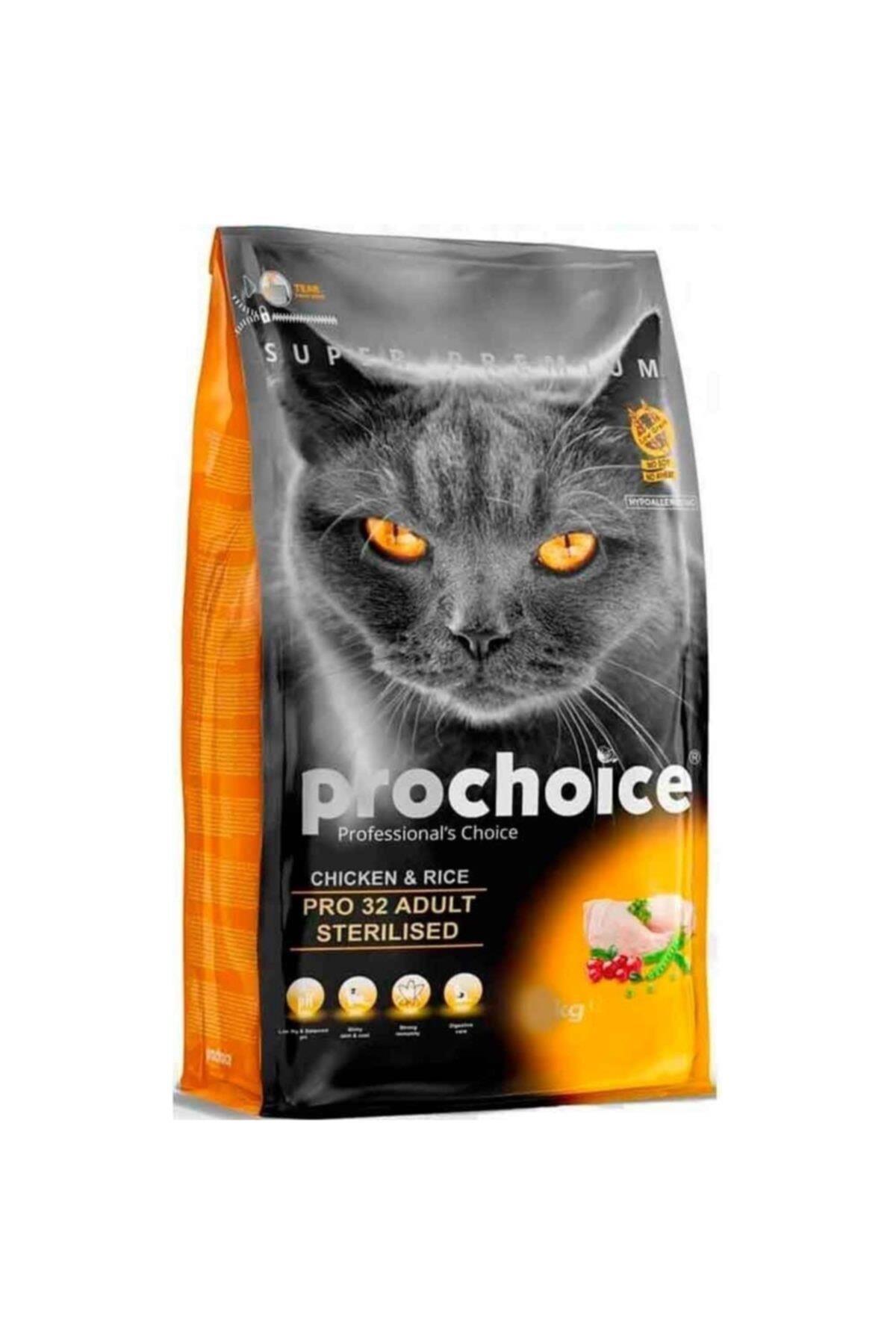 ProChoice 32 HypoAllergenic Tavuklu ve Pirinçli Düşük Tahıllı Kısırlaştırılmış Kedi Maması 2kg