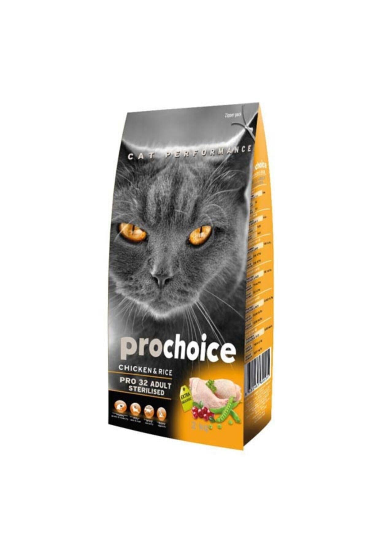 ProChoice 32 HypoAllergenic Tavuklu ve Pirinçli Düşük Tahıllı Kısırlaştırılmış Kedi Maması 2kg