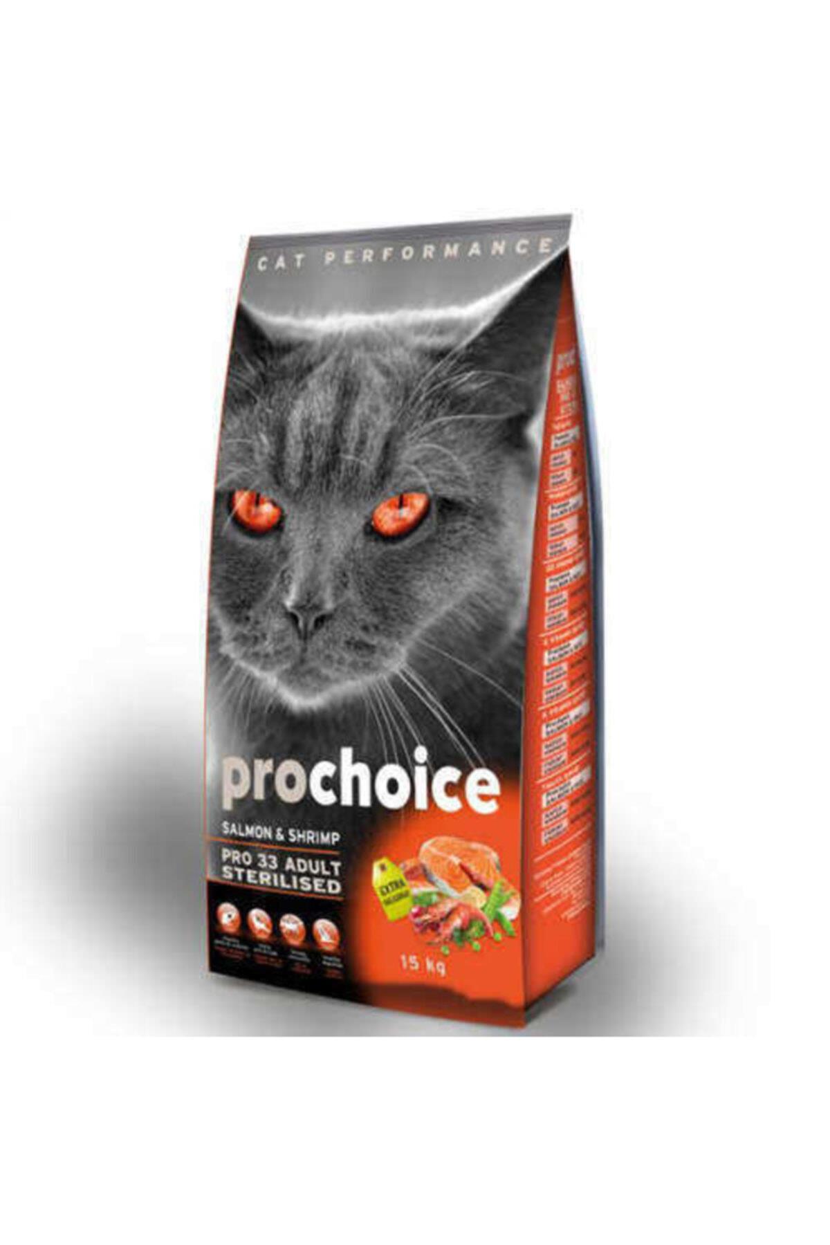 ProChoice 33 HypoAllergenic Somonlu ve Karidesli Düşük Tahıllı Kısırlaştırılmış Kedi Maması 2kg
