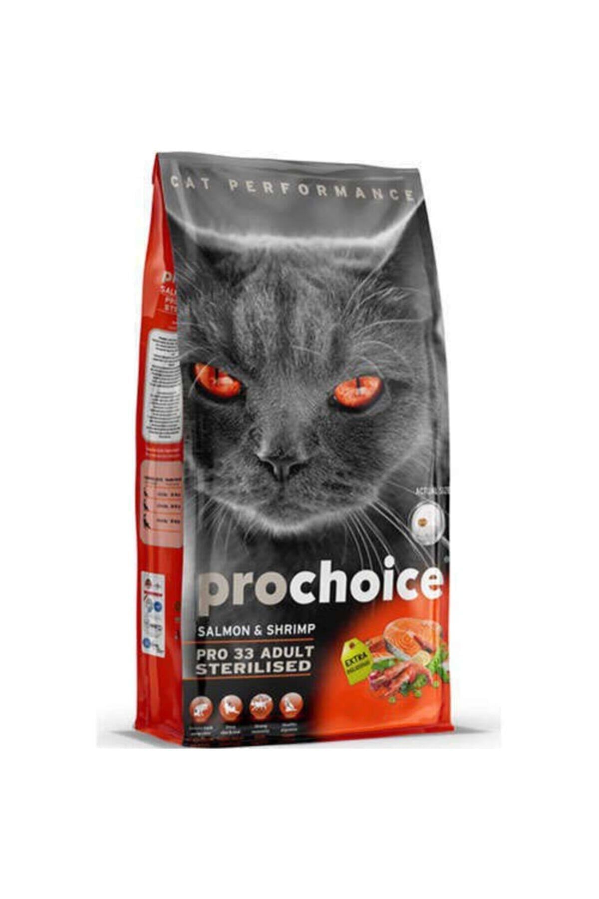 ProChoice 33 HypoAllergenic Somonlu ve Karidesli Düşük Tahıllı Kısırlaştırılmış Kedi Maması 15kg