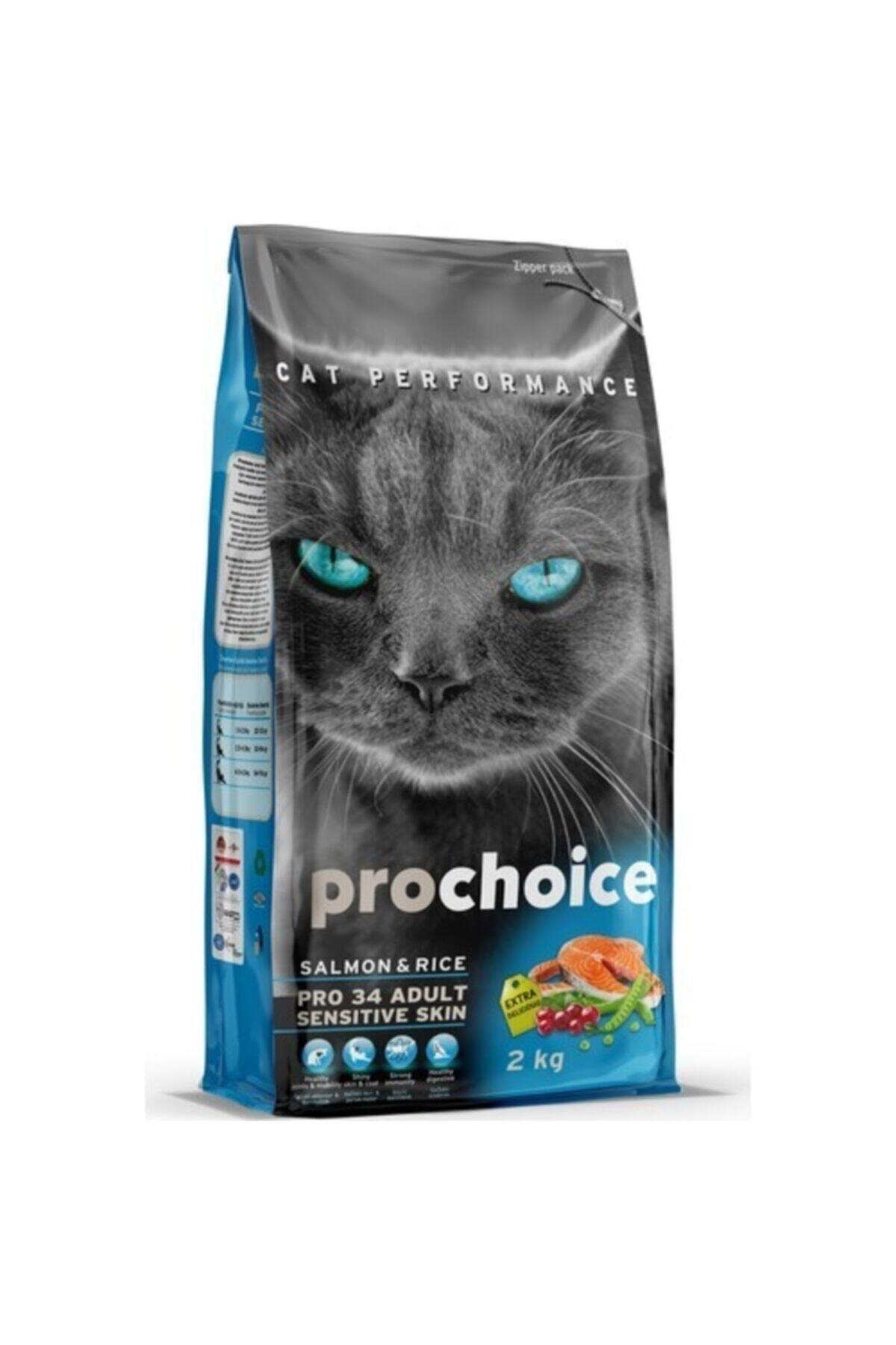 ProChoice 34 Somonlu ve Pirinçli Düşük Tahıllı Yetişkin Kedi Maması 2kg