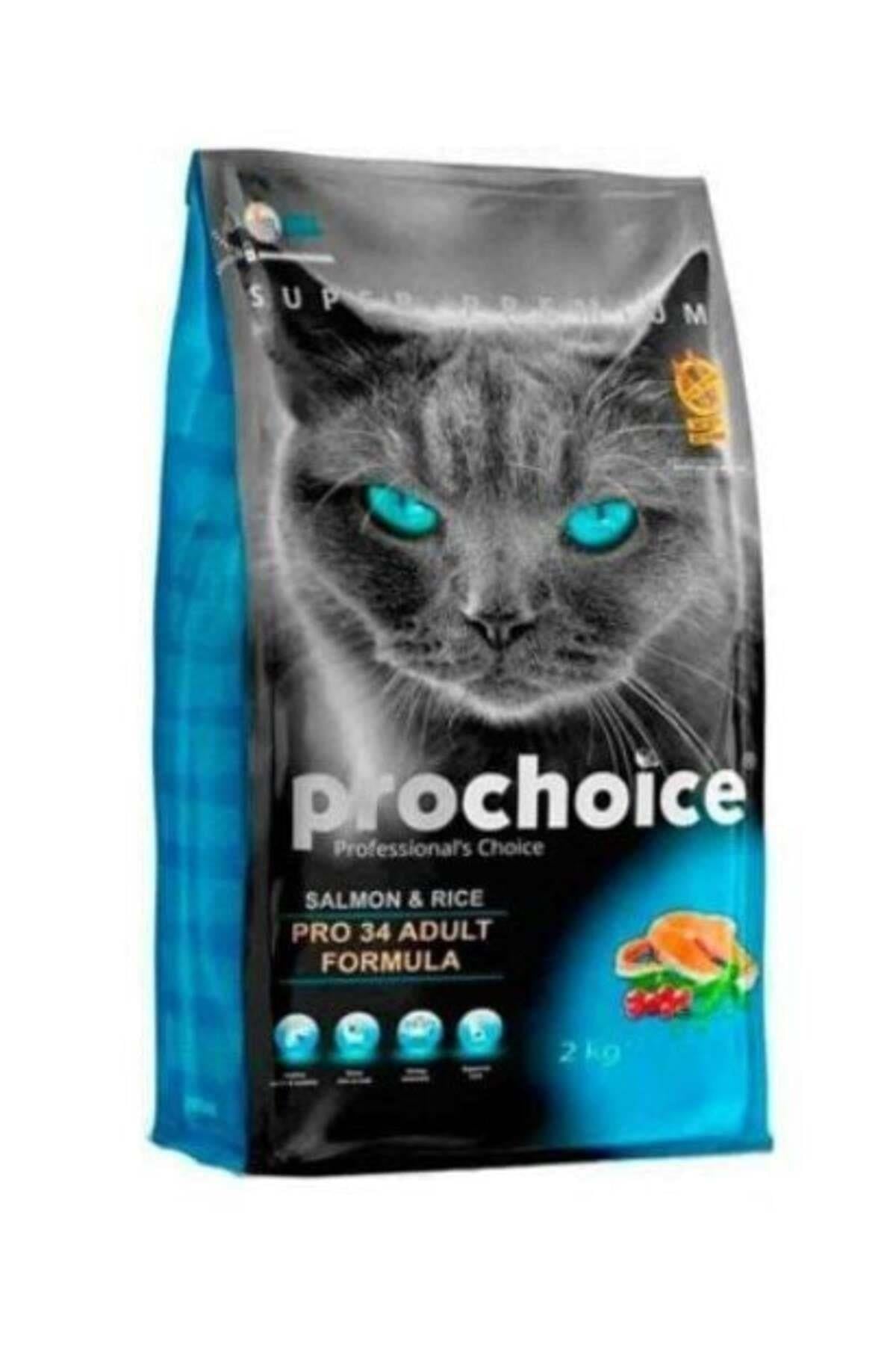 ProChoice 34 Somonlu ve Pirinçli Düşük Tahıllı Yetişkin Kedi Maması 2kg