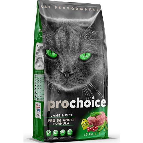 ProChoice 36 Kuzu Ve Pirinçli Yetişkin Kedi  Kuru Mama 15Kg