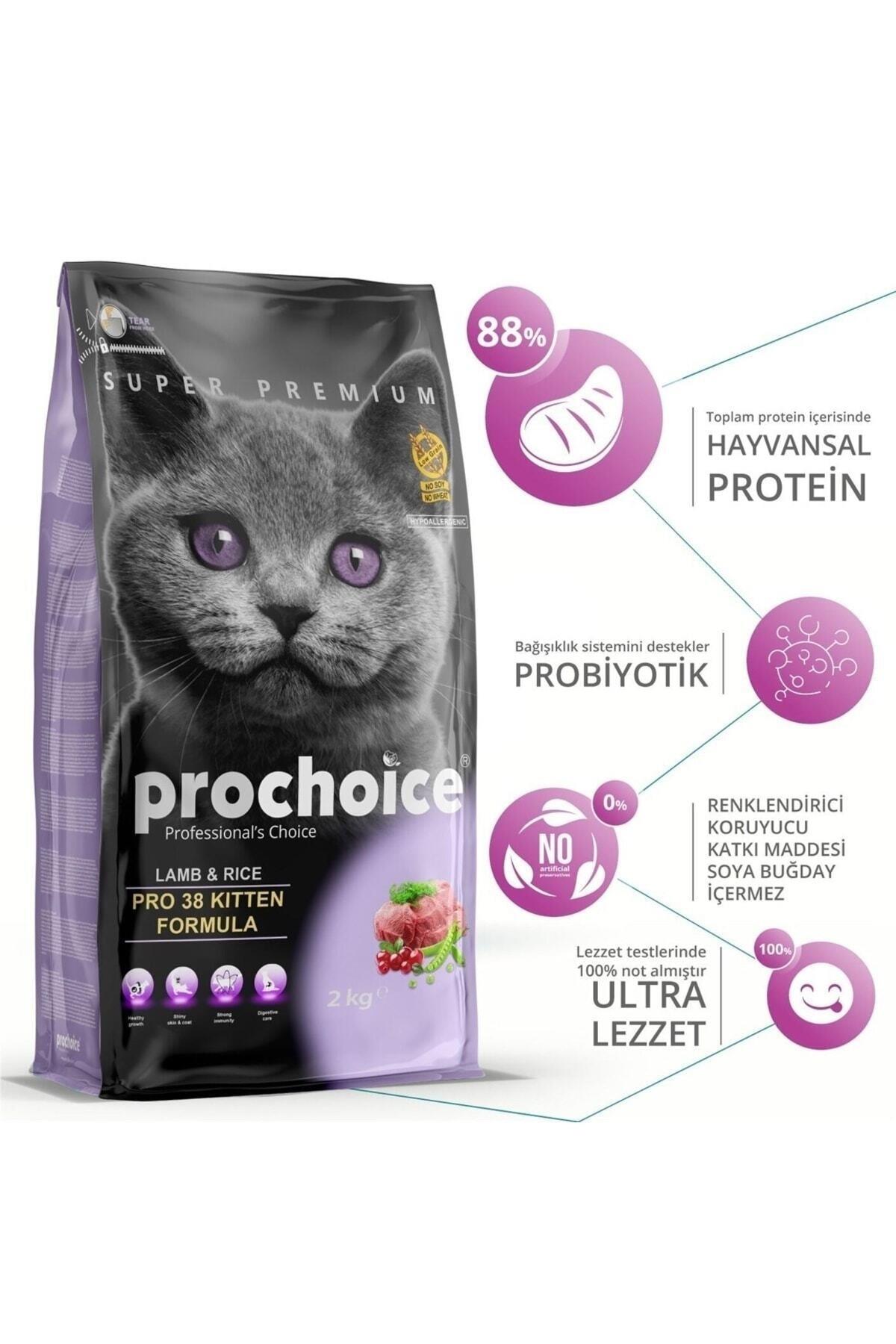 ProChoice 38 HypoAllergenic Kuzulu ve Pirinçli Düşük Tahıllı Yavru Kedi Maması 2kg