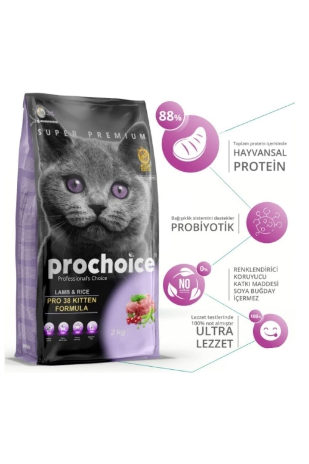 ProChoice 38 HypoAllergenic Kuzulu ve Pirinçli Düşük Tahıllı Yavru Kedi Maması 2kg
