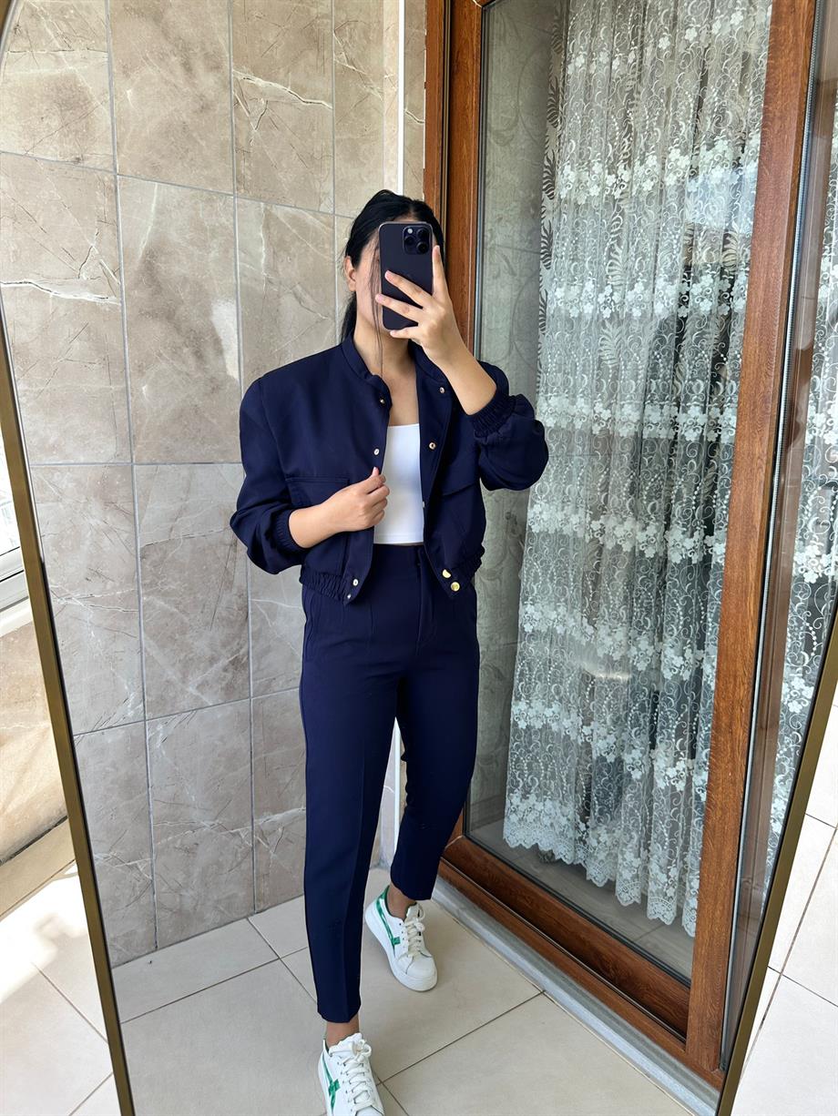 BOMBER LACİVERT CEKET