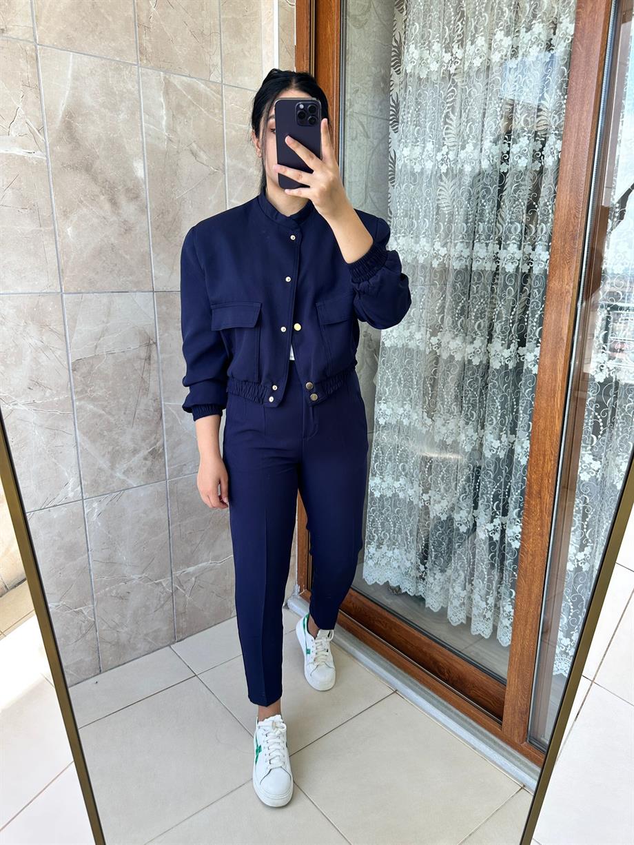 BOMBER LACİVERT CEKET