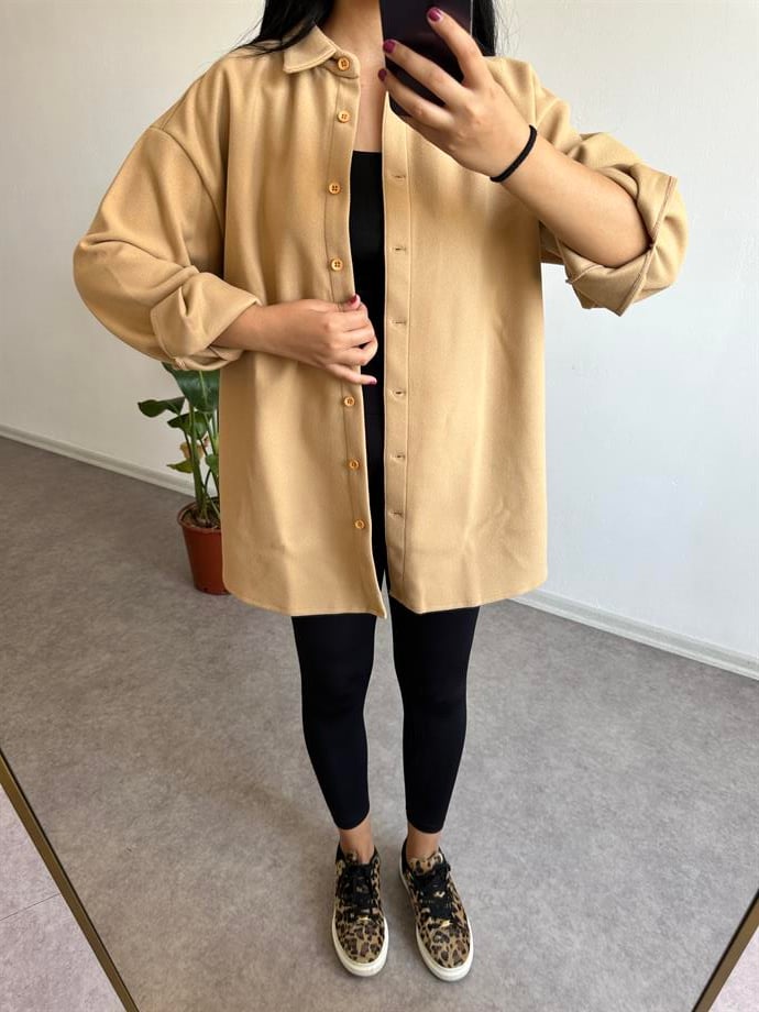 Camel Polarlı gömlek