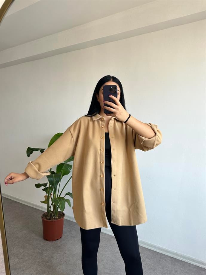 Camel Polarlı gömlek