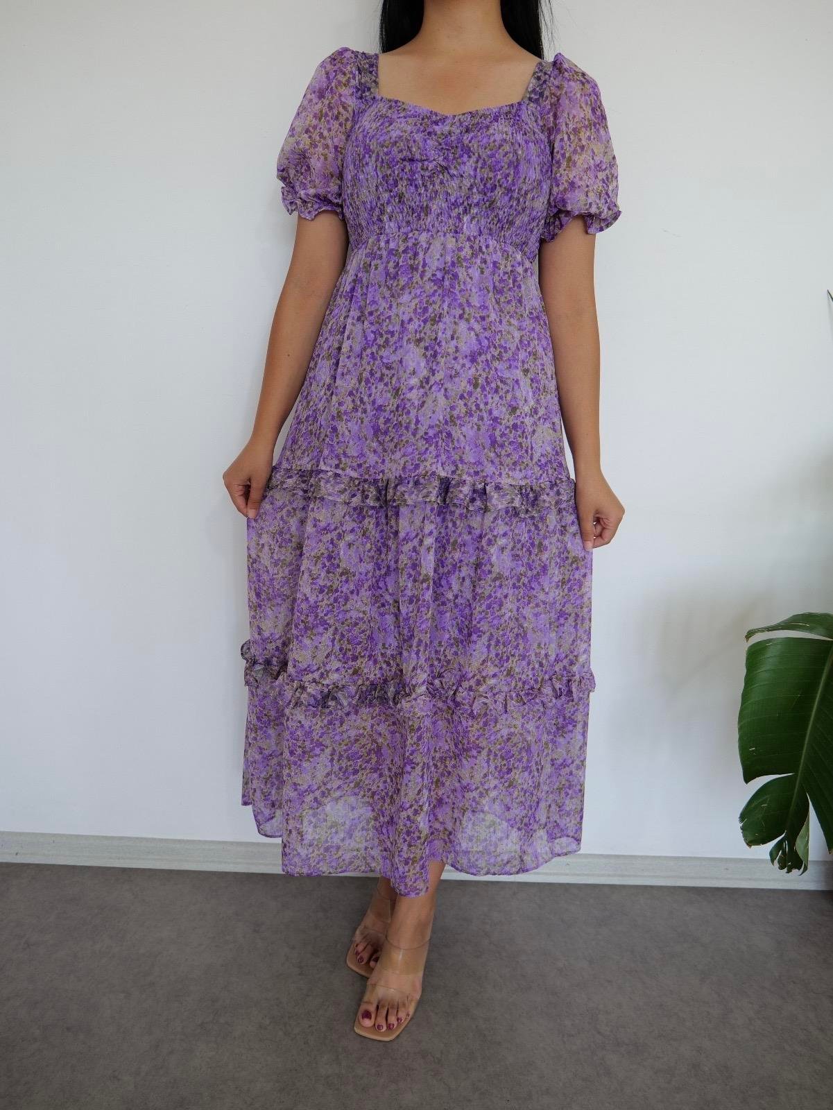 Dora Mor Şifon Elbise