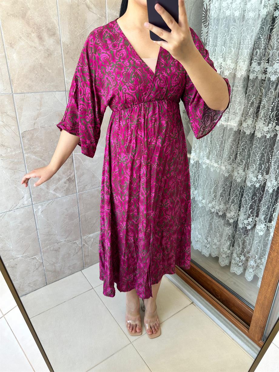 FUŞYA MİDİ BOY ELBİSE