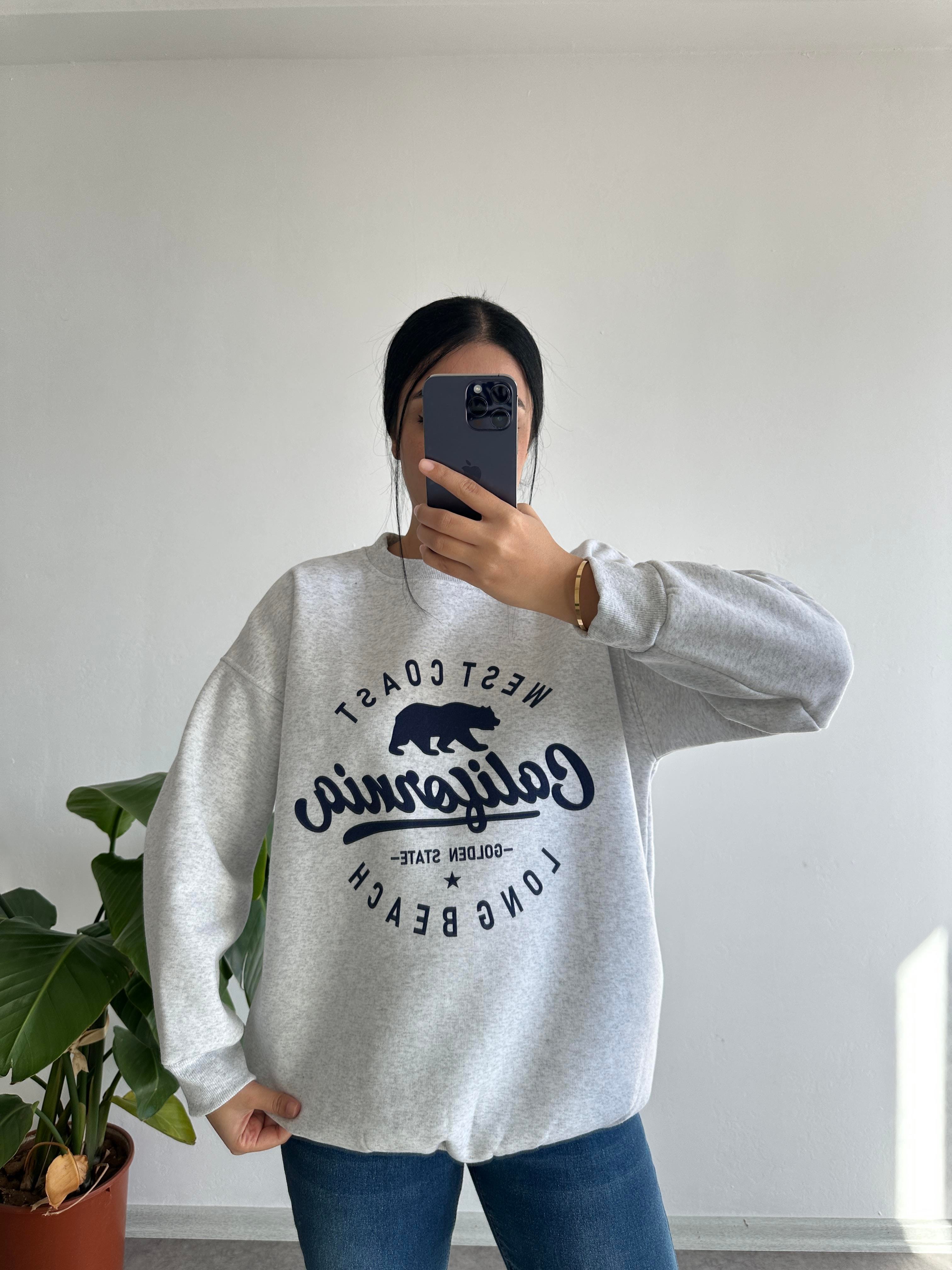 Gri simit yaka sweatshırt