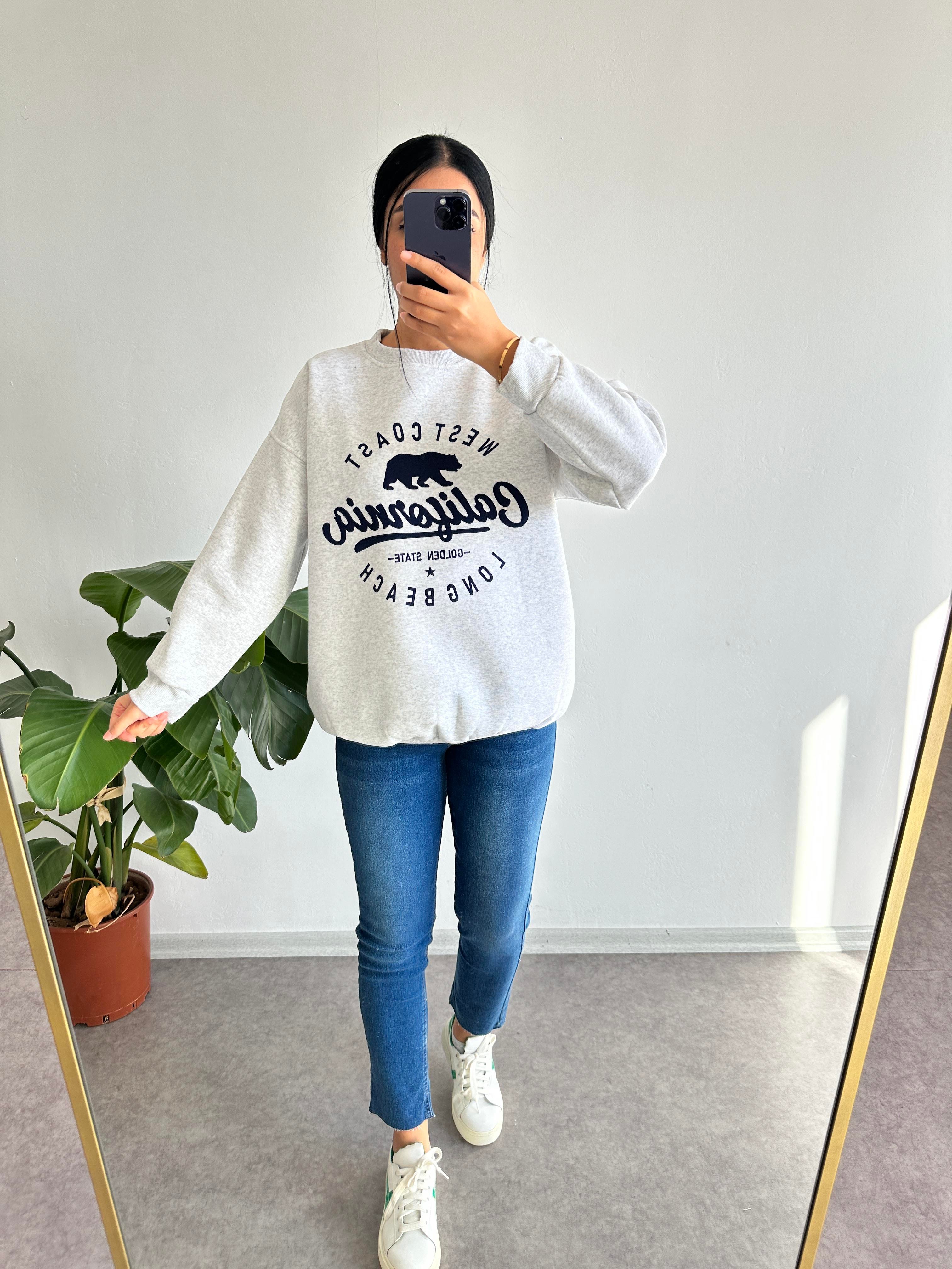 Gri simit yaka sweatshırt