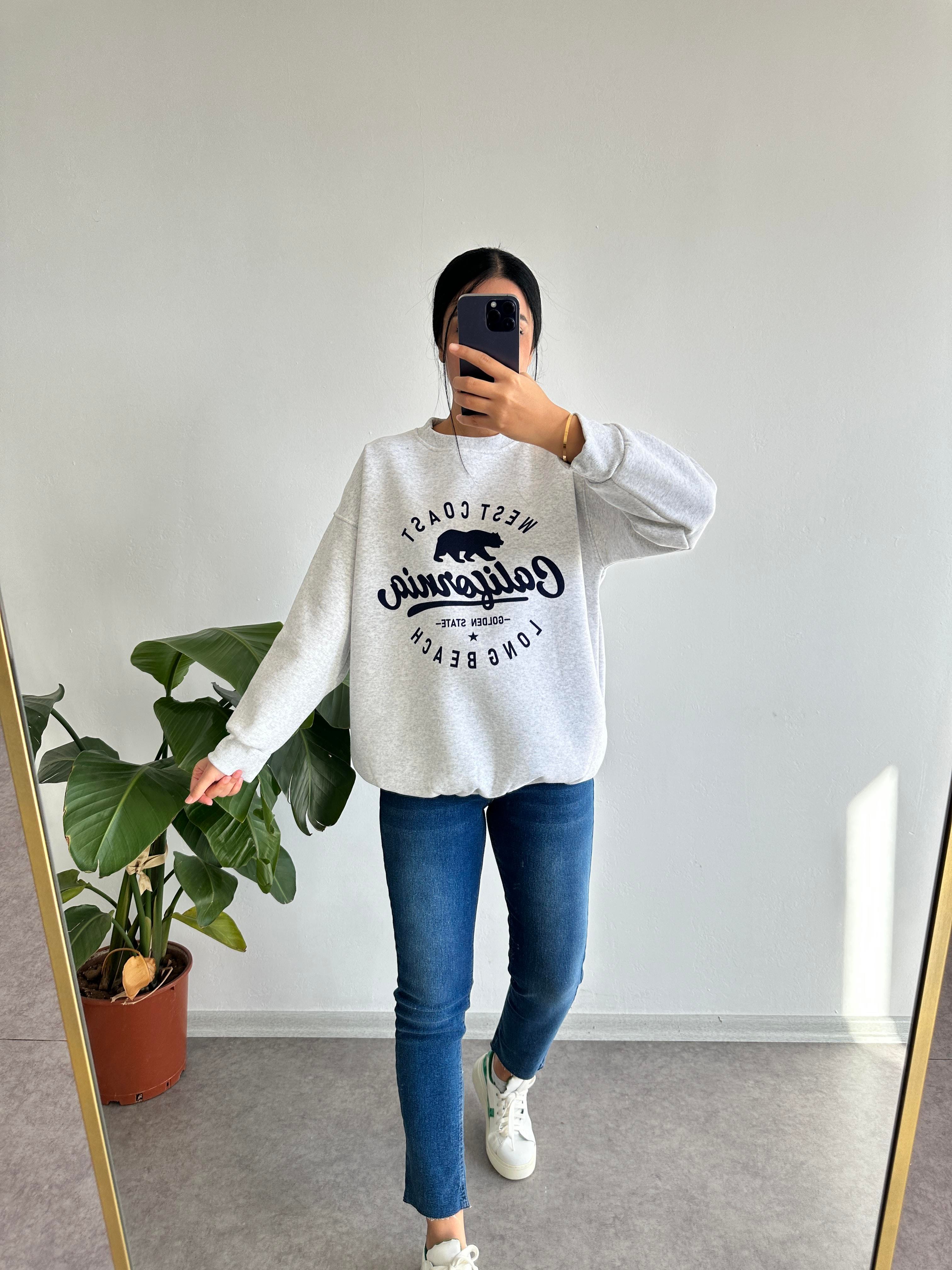 Gri simit yaka sweatshırt