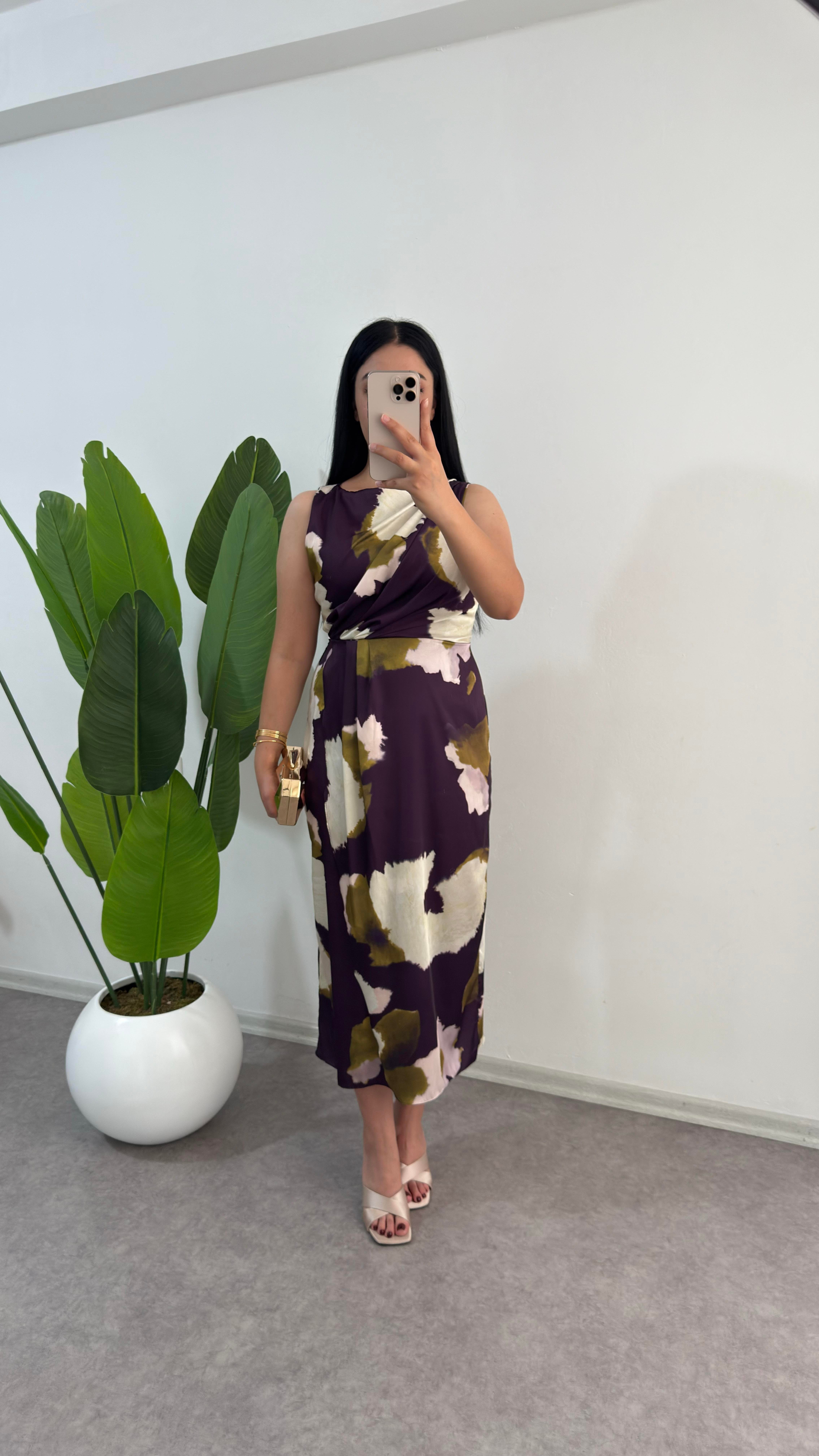 İpeksi Mor Viya Elbise