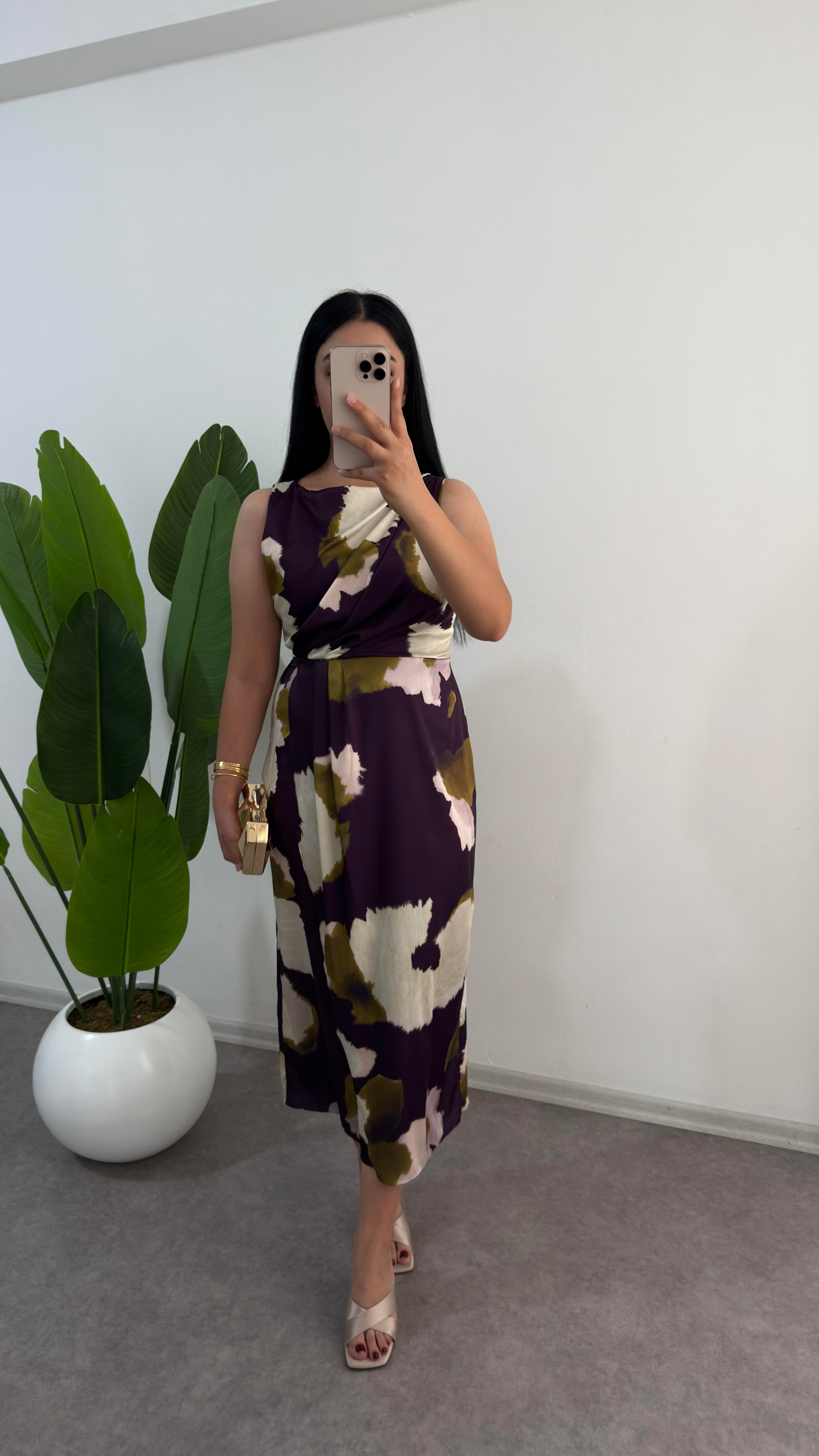 İpeksi Mor Viya Elbise