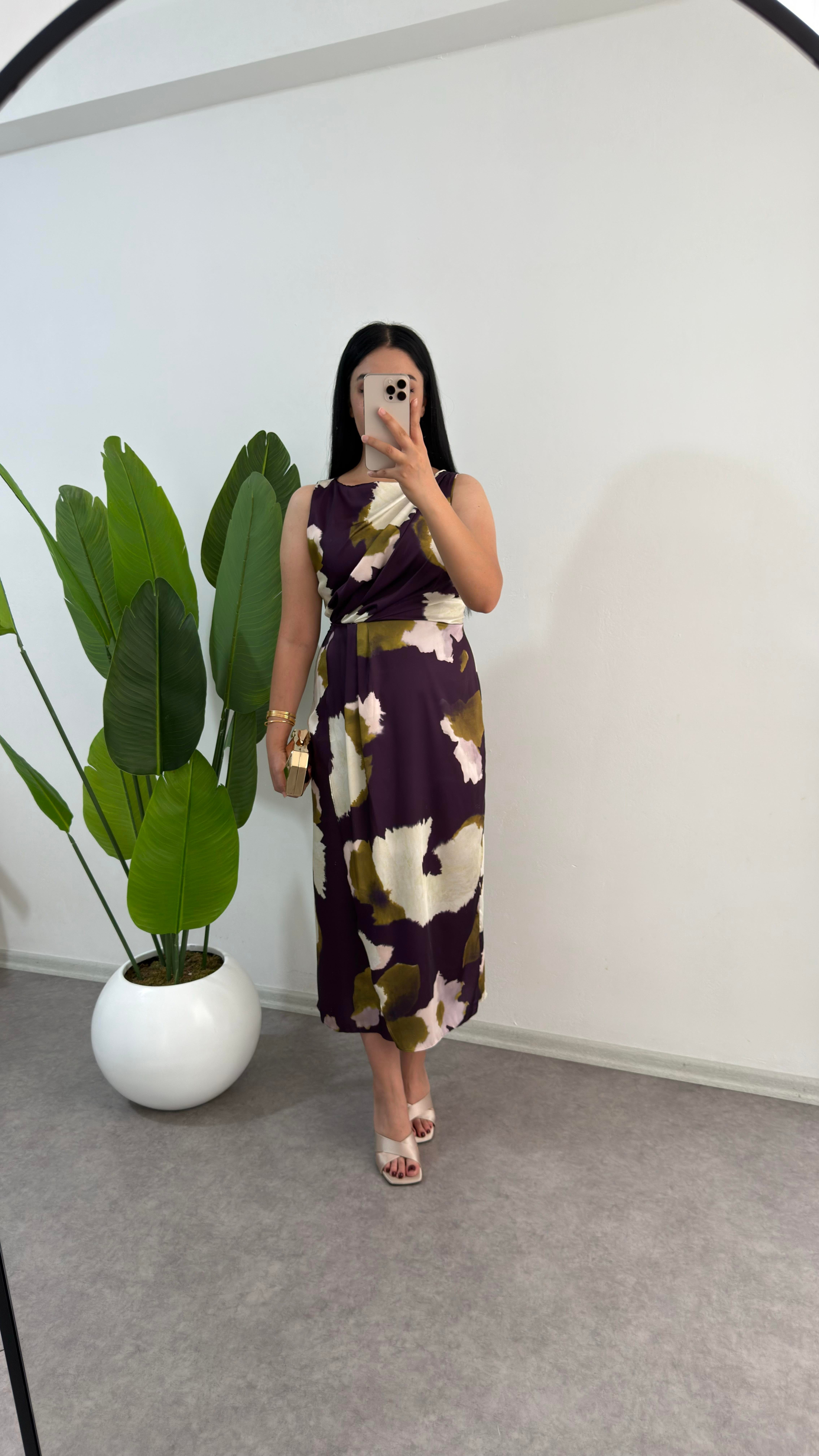 İpeksi Mor Viya Elbise