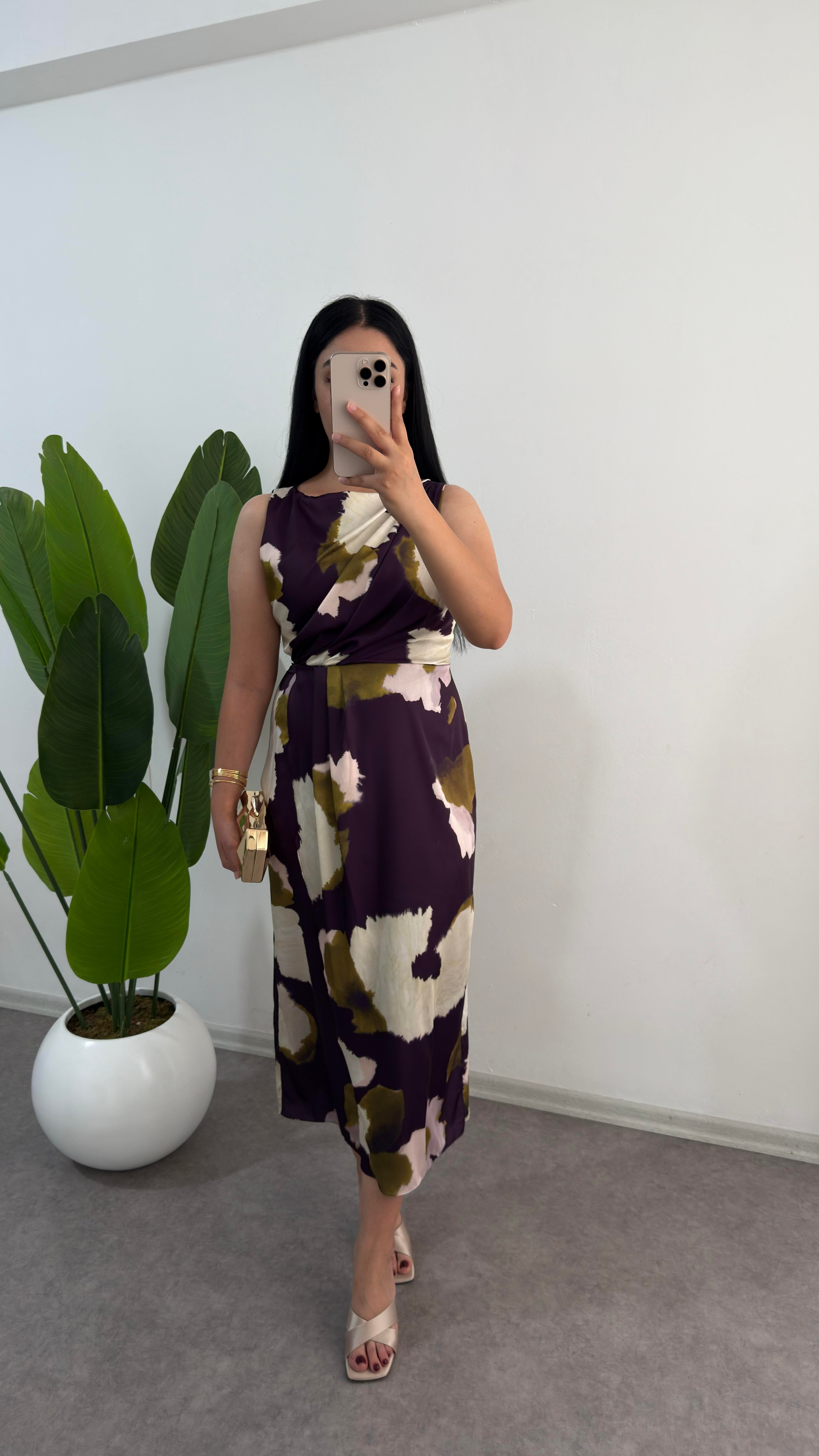 İpeksi Mor Viya Elbise